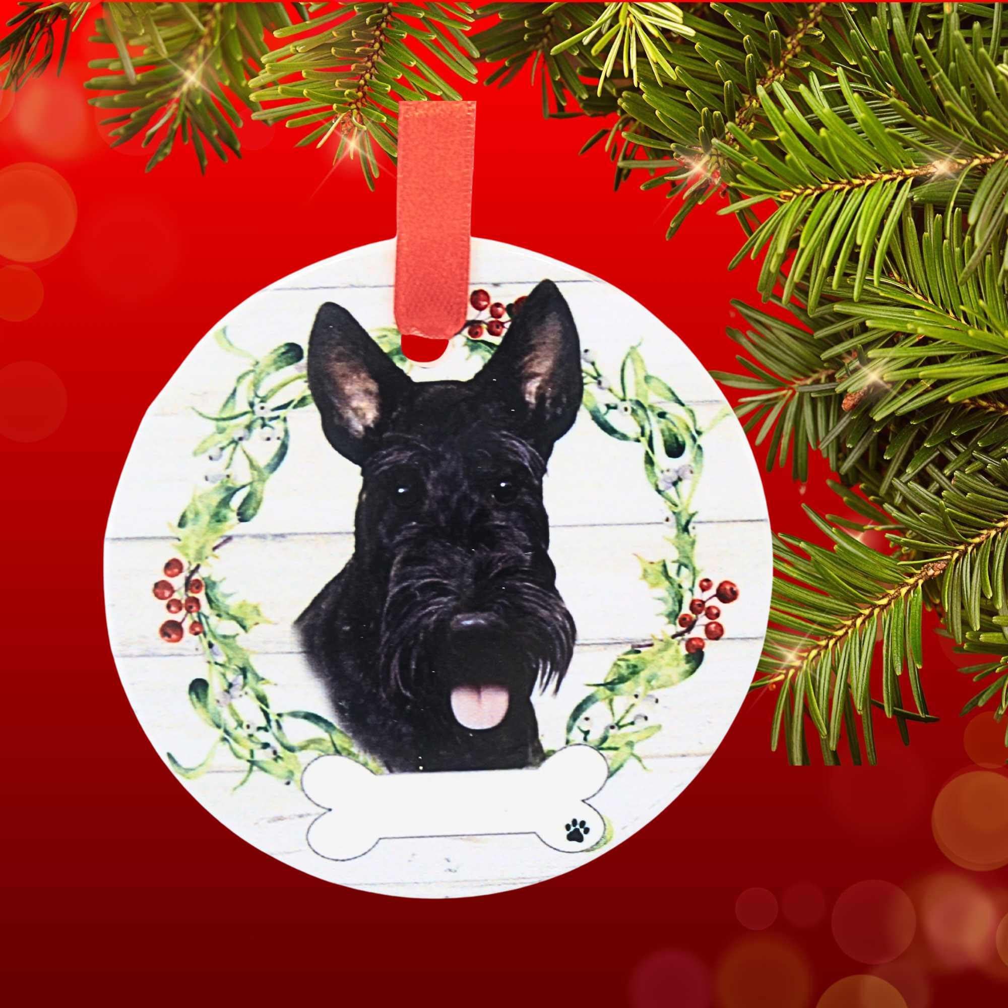 66520 Ceramic Scottish Terrier Ornament 55035