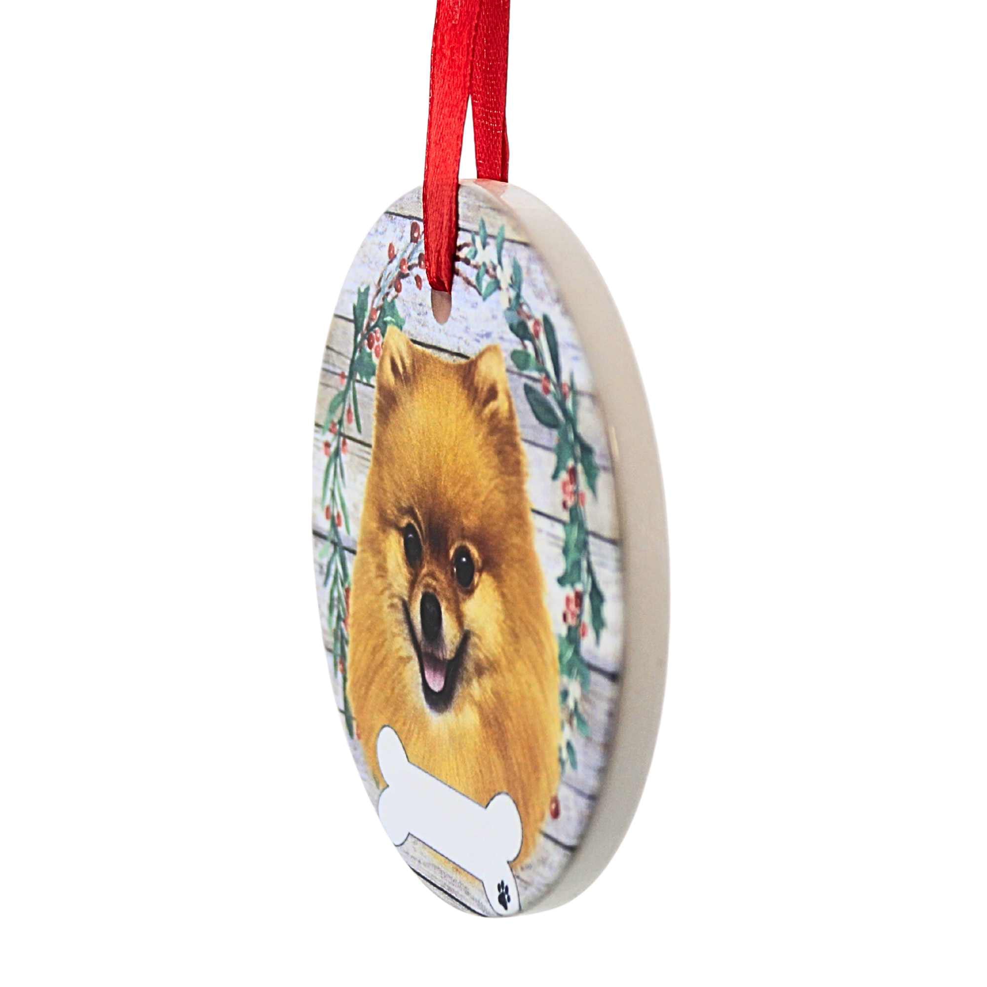 66521 Ceramic Pomeranian Ornament 55027