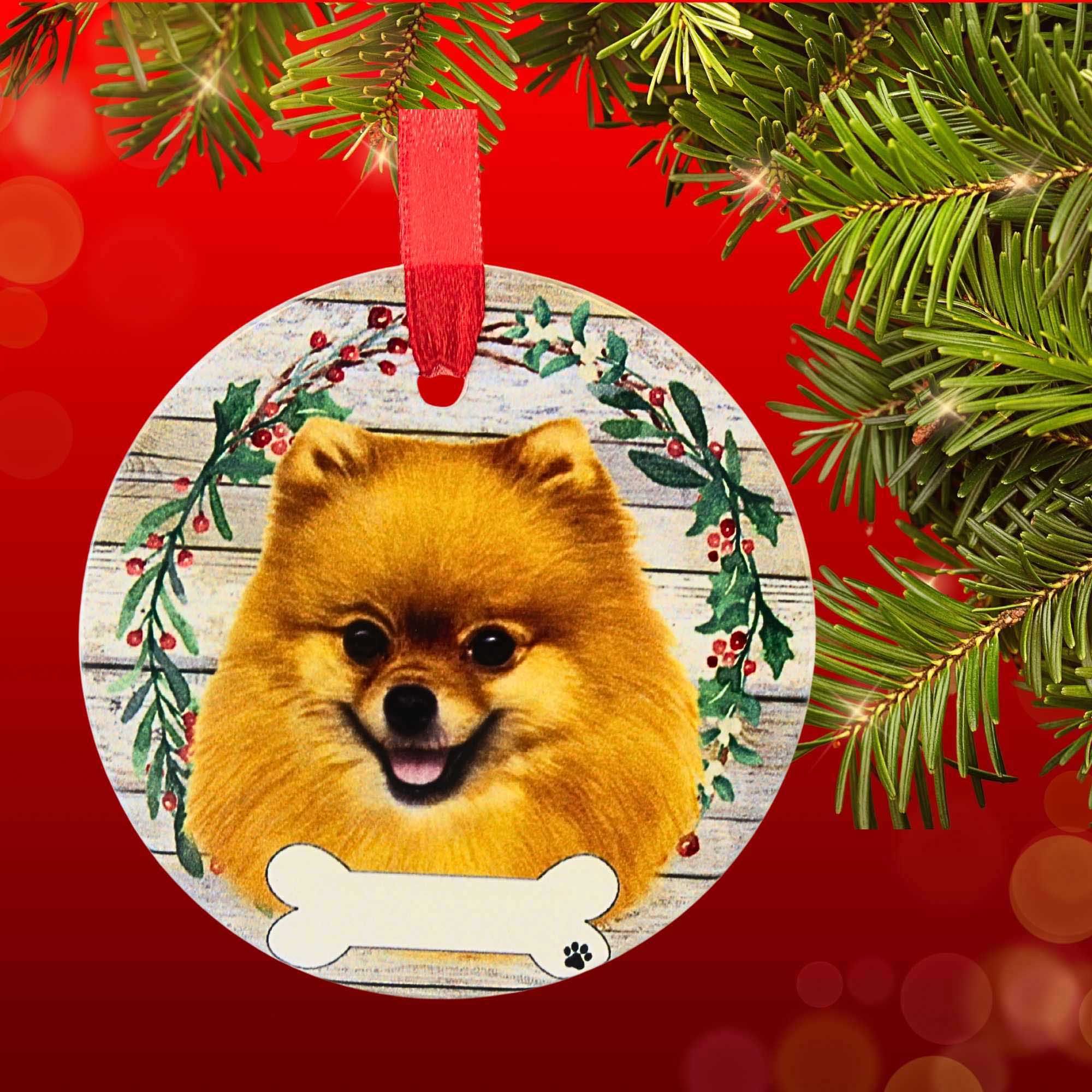 66521 Ceramic Pomeranian Ornament 55027