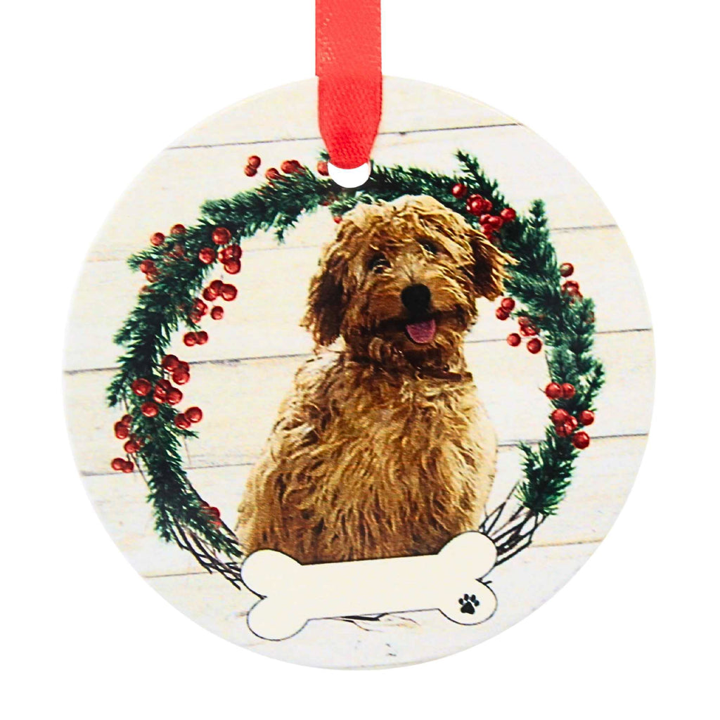 66522 Ceramic Goldendoodle (Rust) Ornament 550125RFB