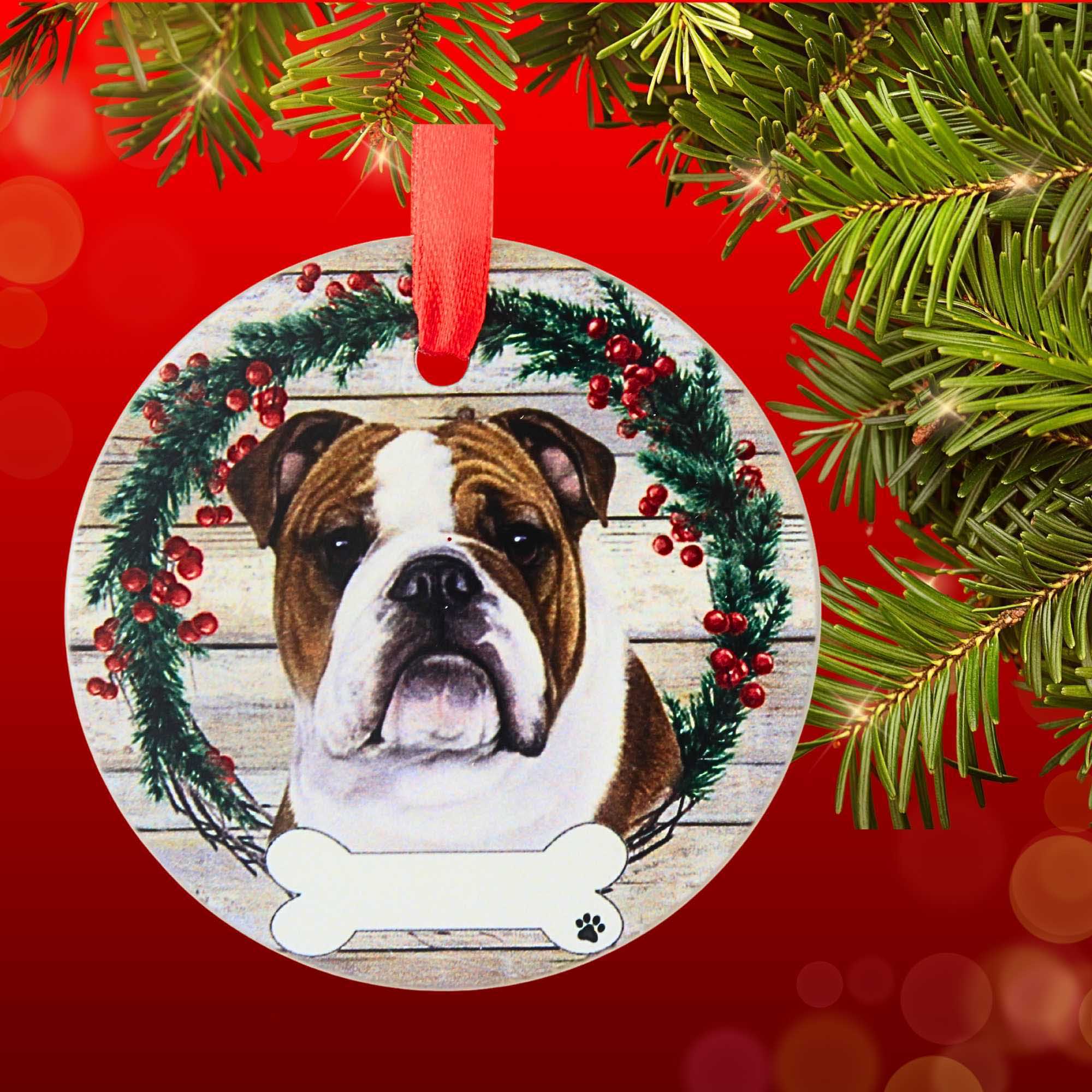 66525 Ceramic Bulldog Ornament 5508