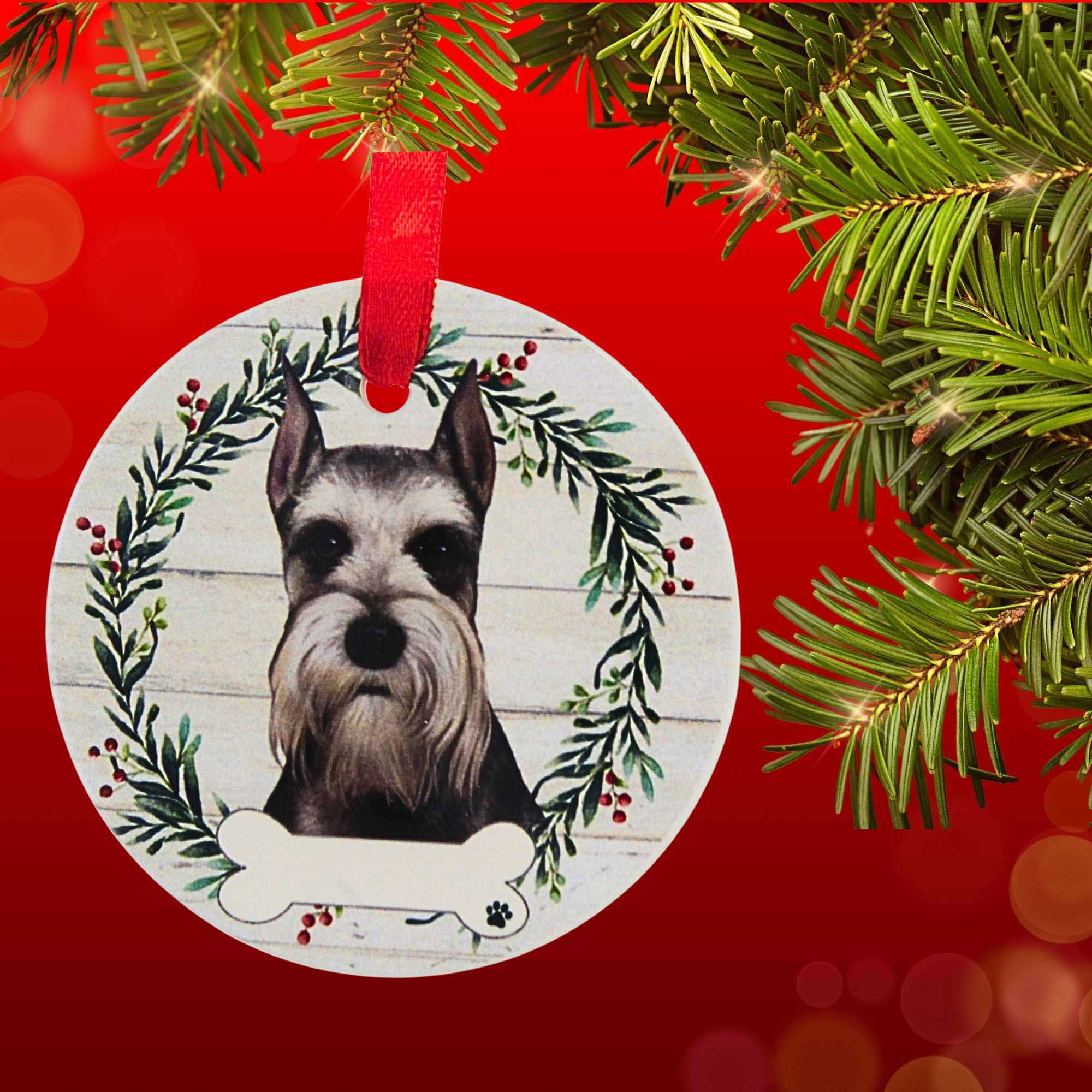 66527 Ceramic Schnauzer Ornament 55034