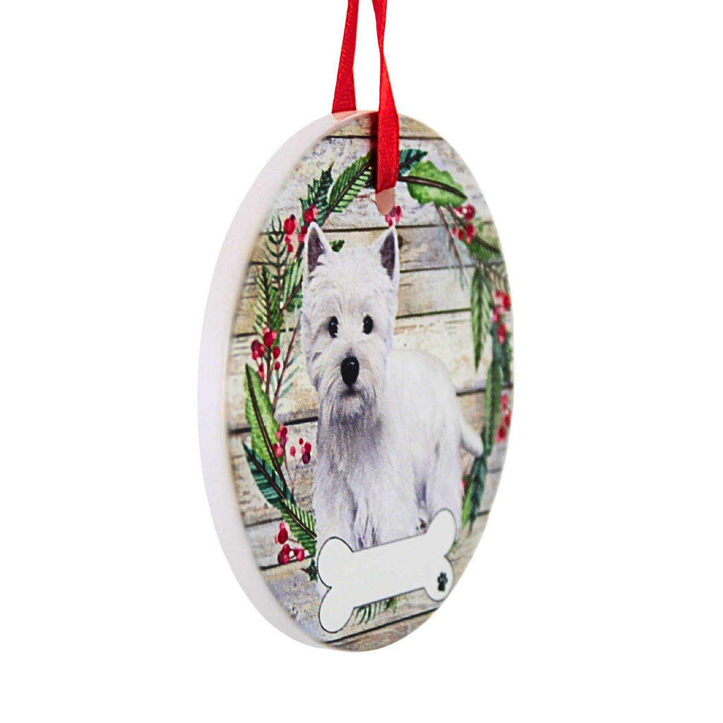 66528 Ceramic Westie Ornament 55045FB