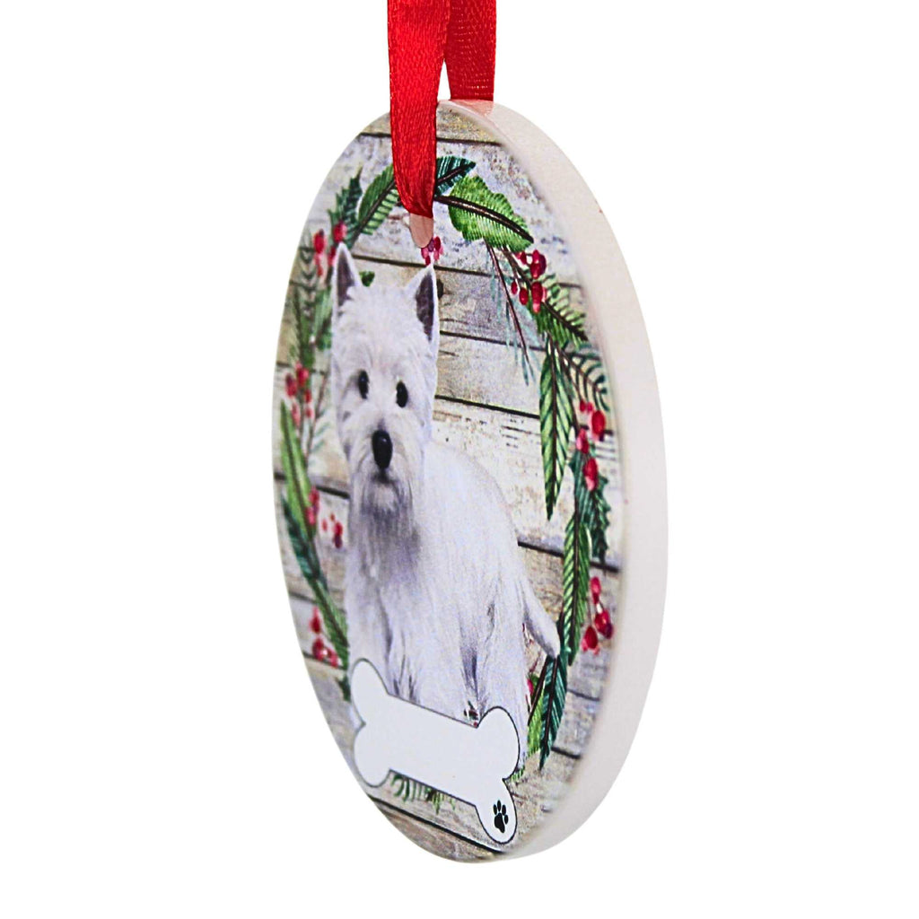 66528 Ceramic Westie Ornament 55045FB