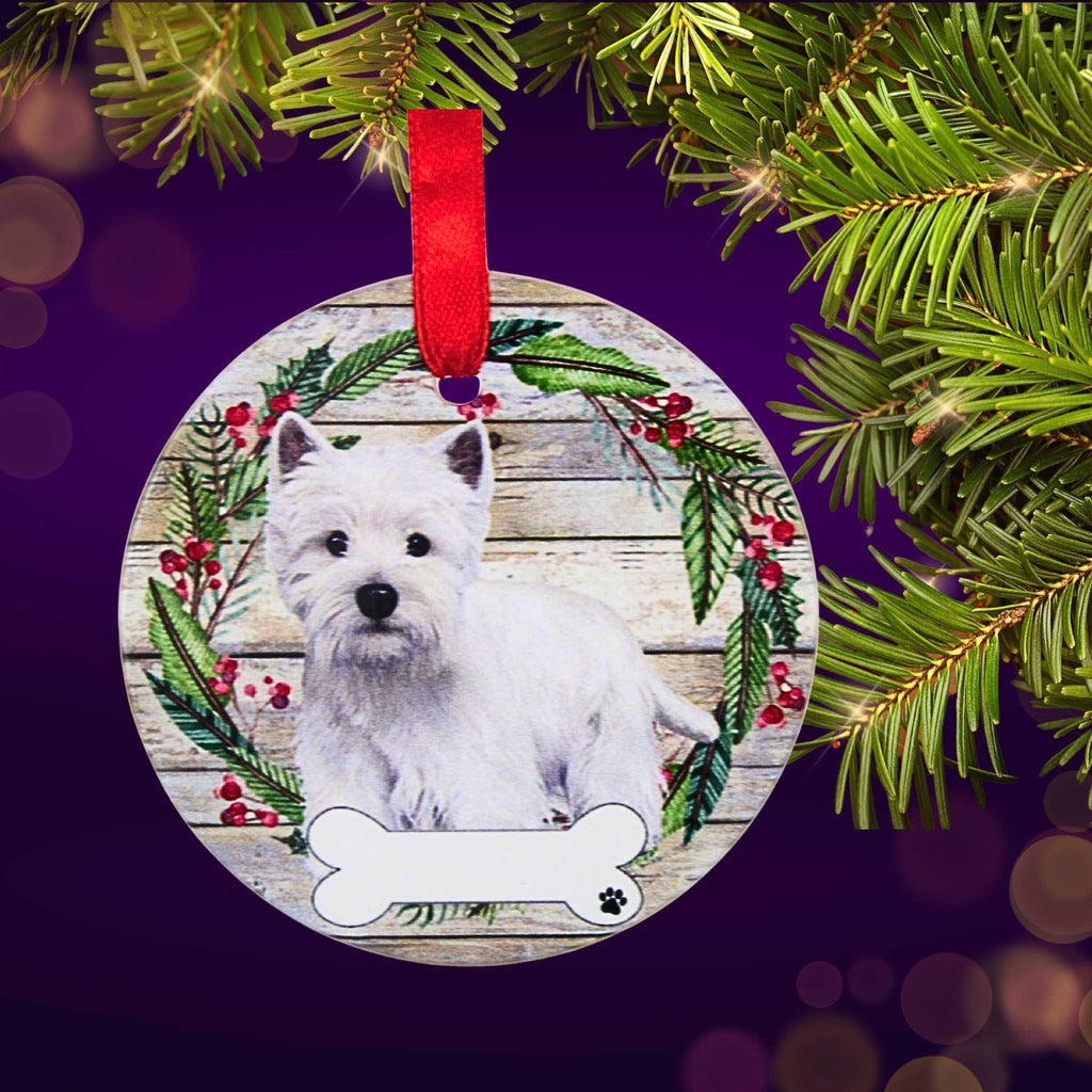 66528 Ceramic Westie Ornament 55045FB