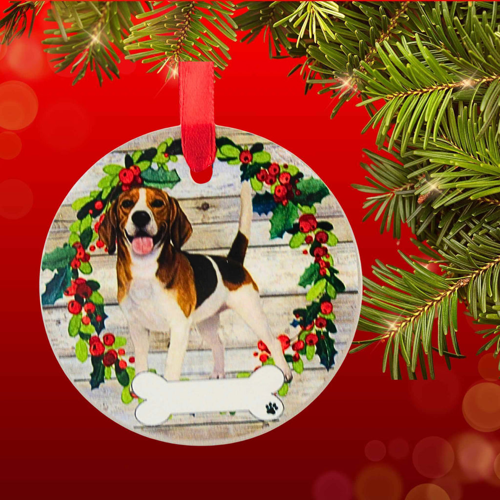 66529 Ceramic Beagle Ornament 5503FB
