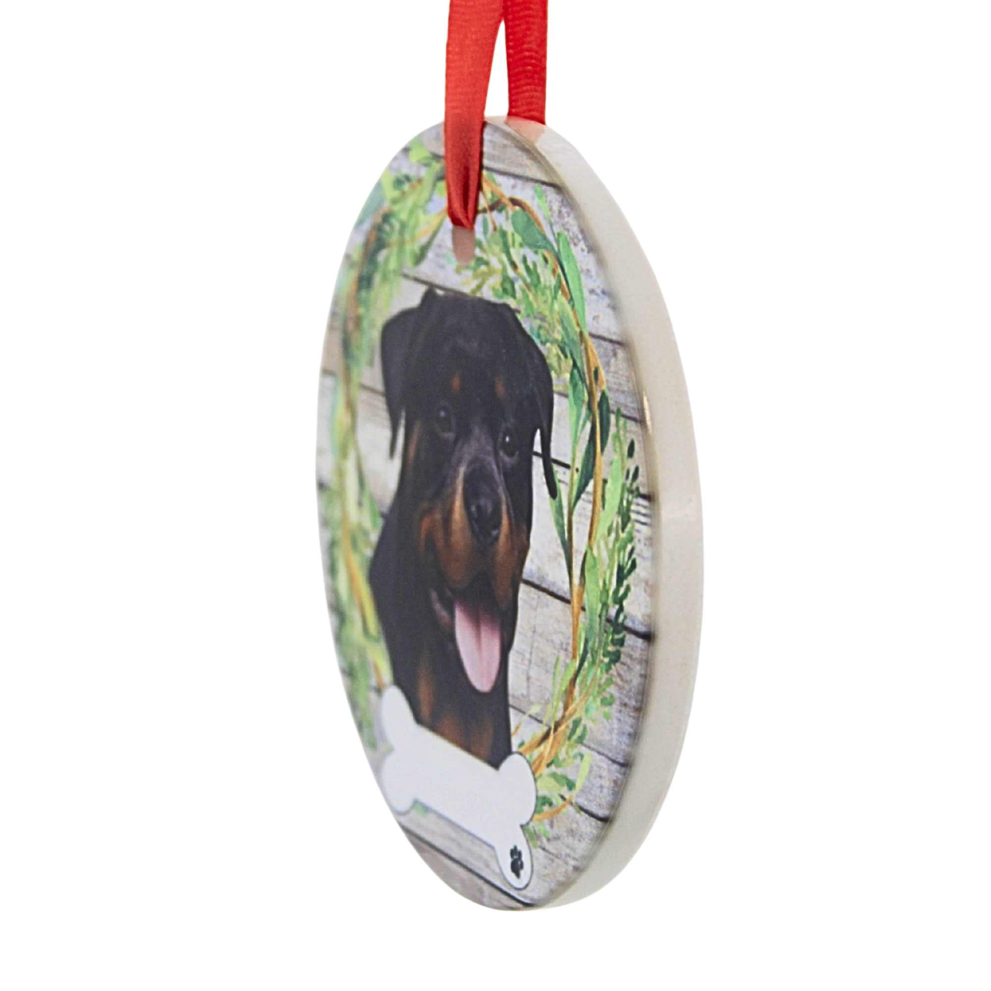 66530 Ceramic Rottweiler Ornament 55033