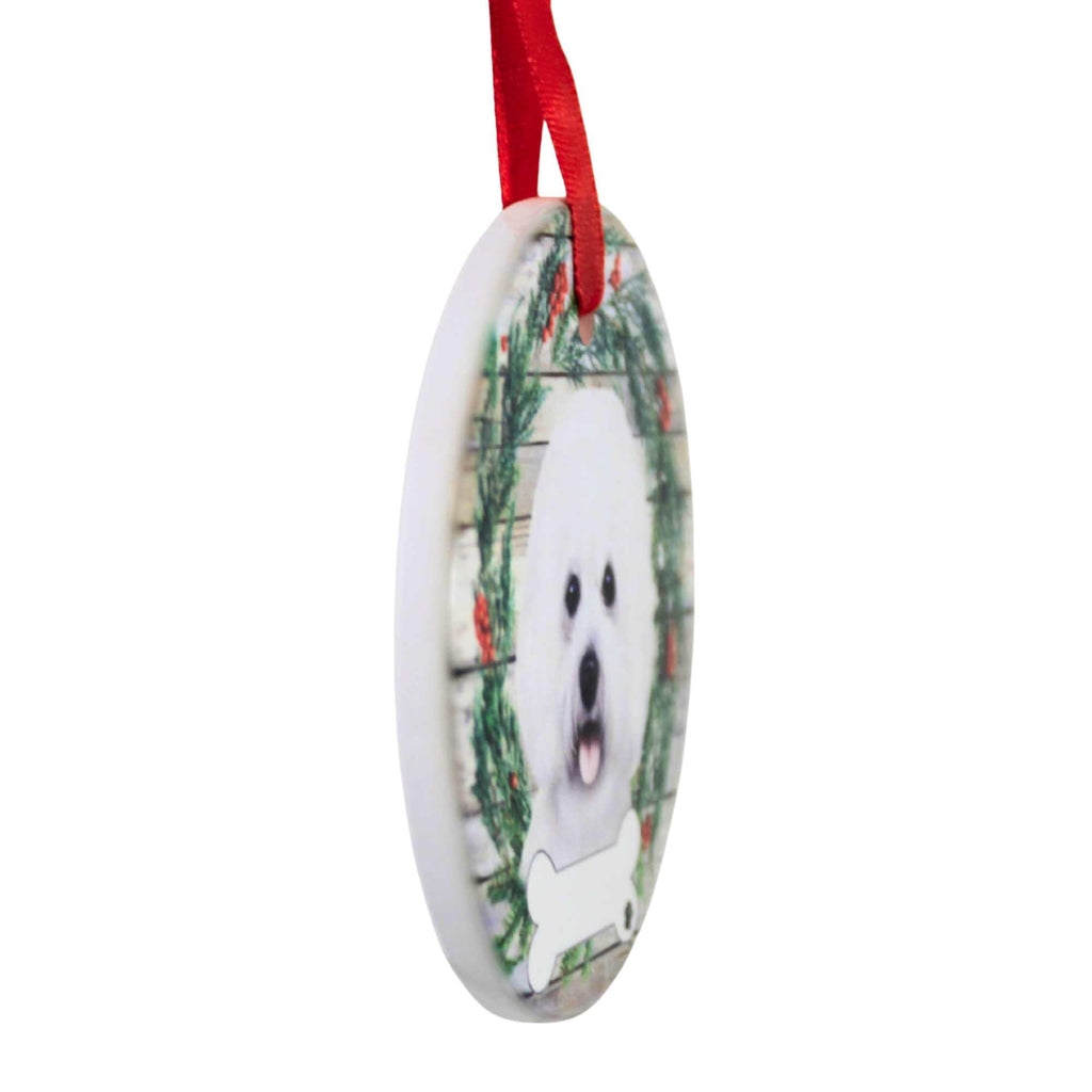 66531 Ceramic Bichon Frise Ornament 5504
