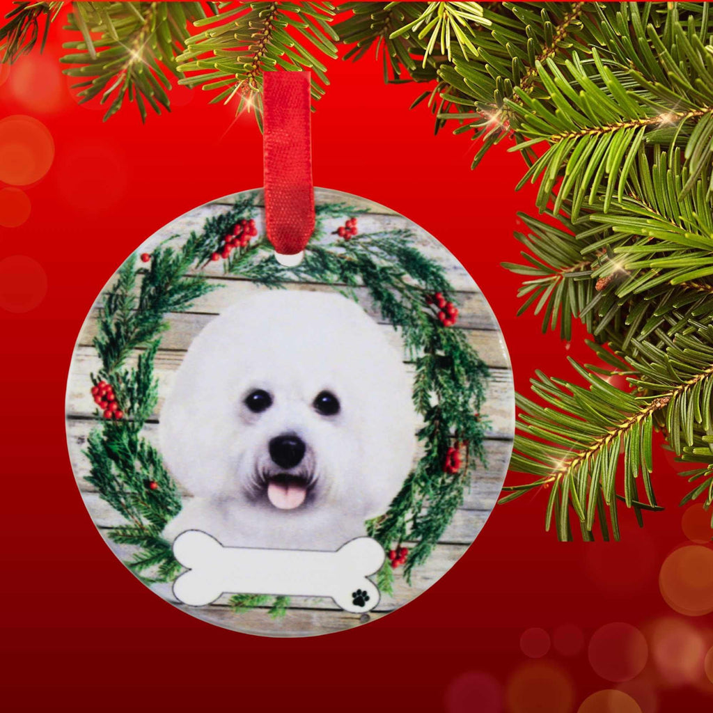 66531 Ceramic Bichon Frise Ornament 5504