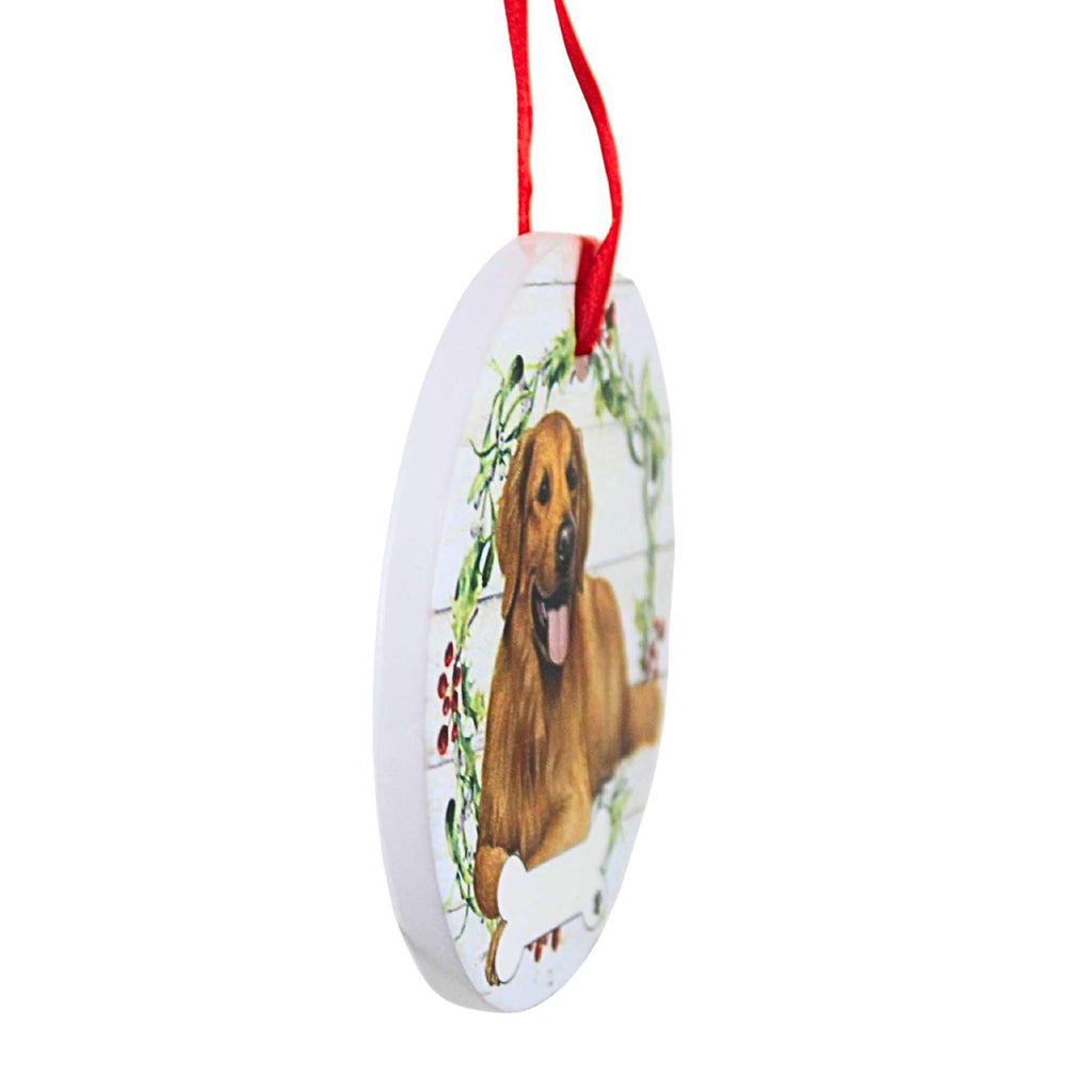 66533 Ceramic Golden Retriever Ornament 55015FB