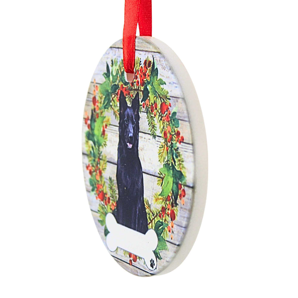 66534 Ceramic German Shepherd Ornament 55075B