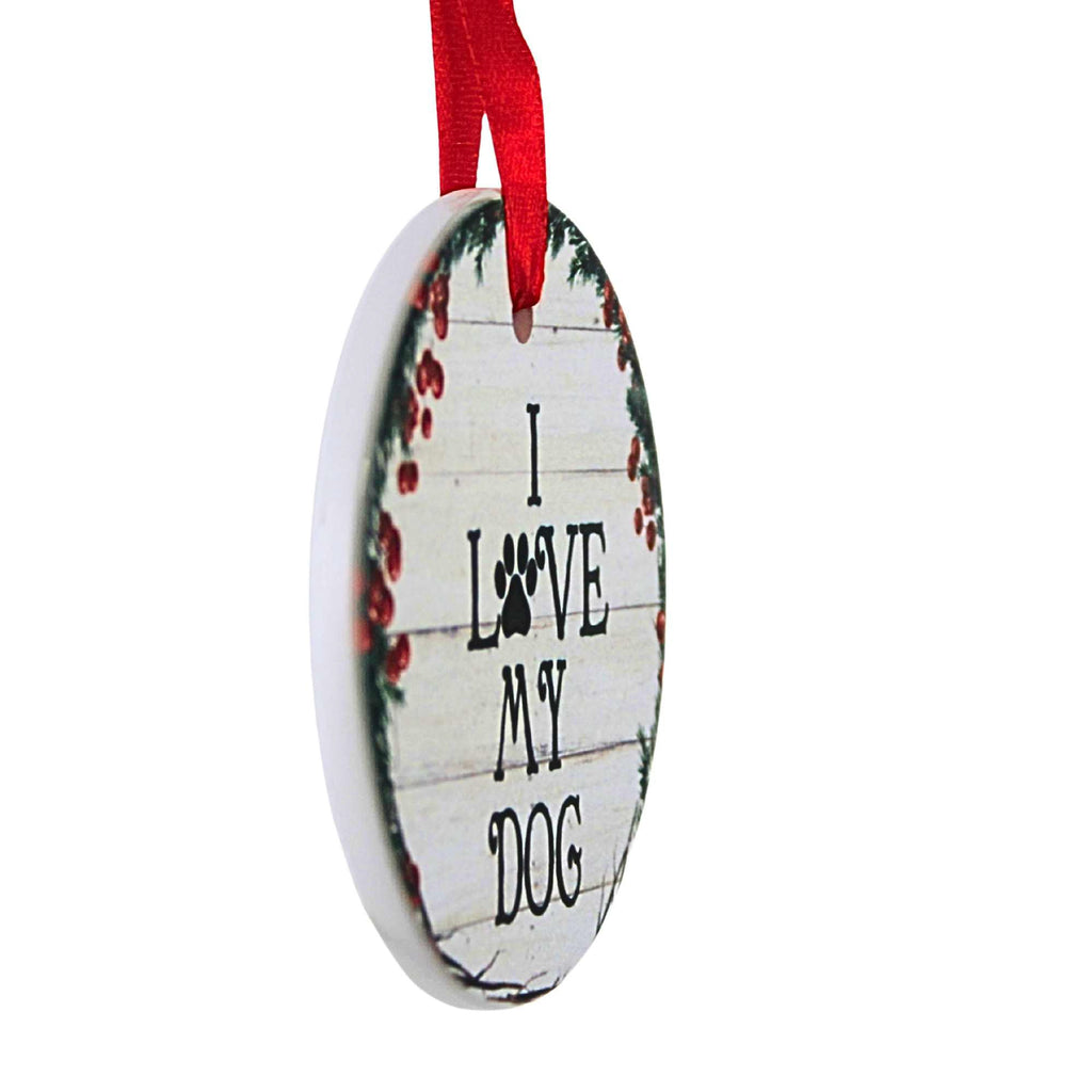 66539 Ceramic "I Love My Dog" Ornament 550213