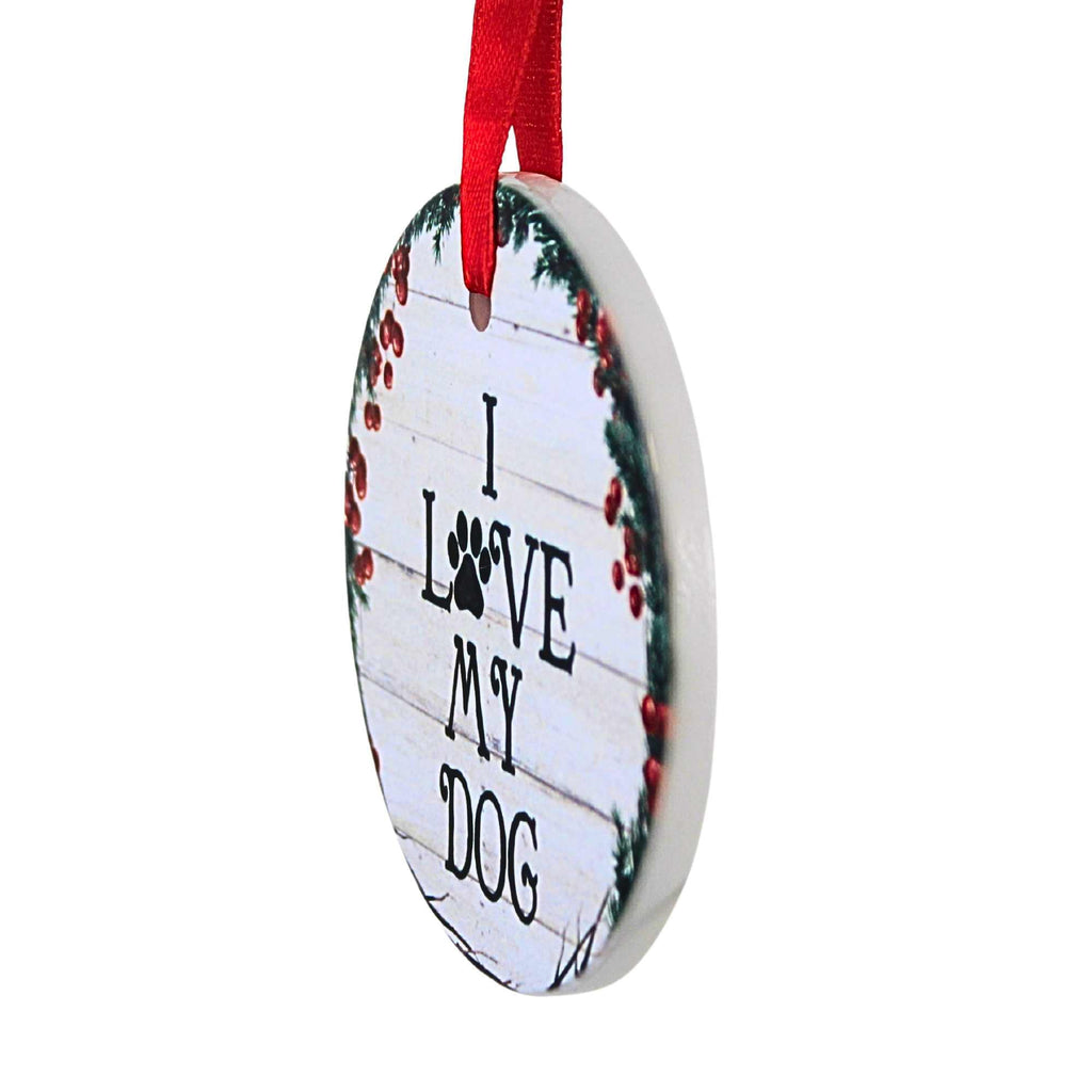 66539 Ceramic "I Love My Dog" Ornament 550213