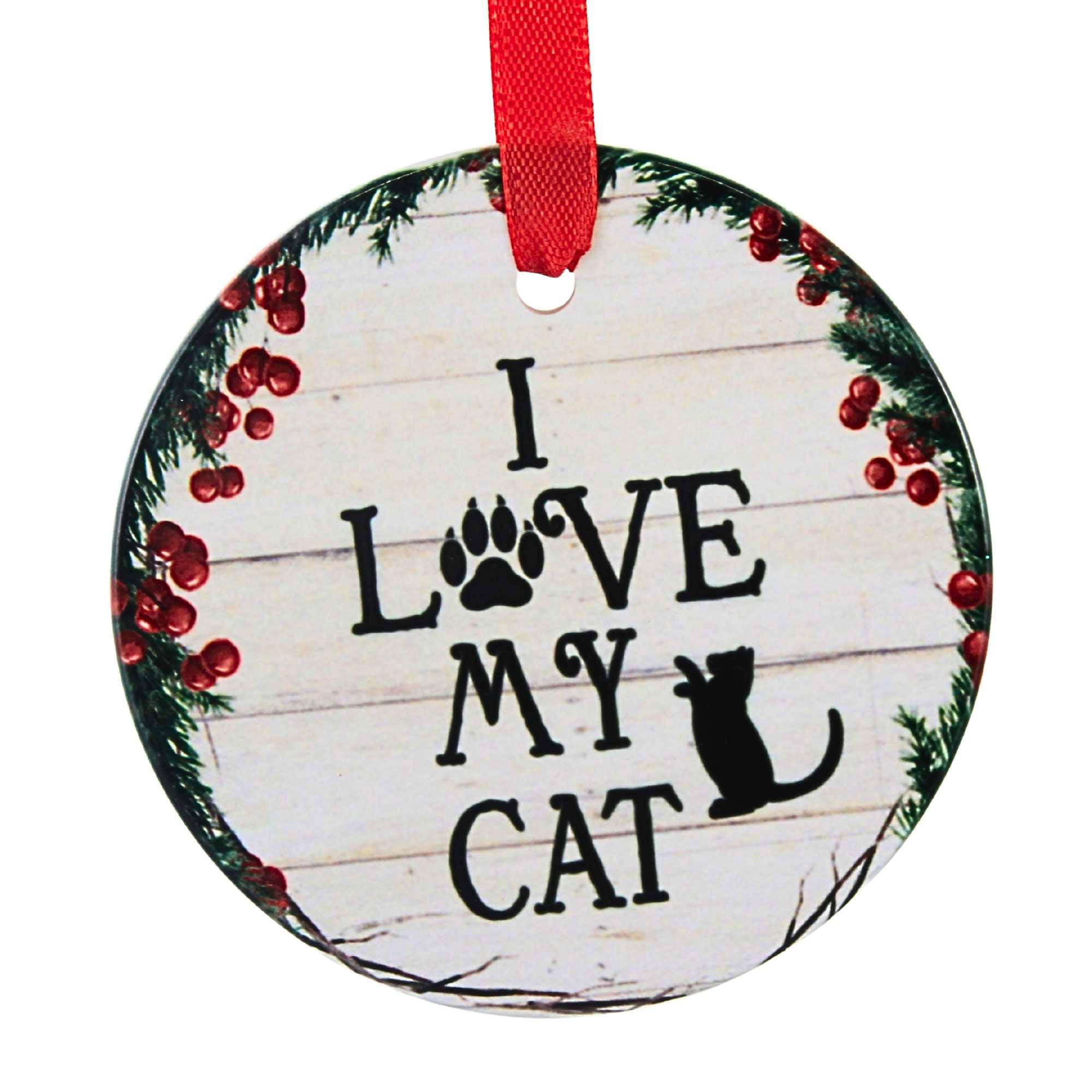 66540 Ceramic "I Love My Cat" Ornament 551229