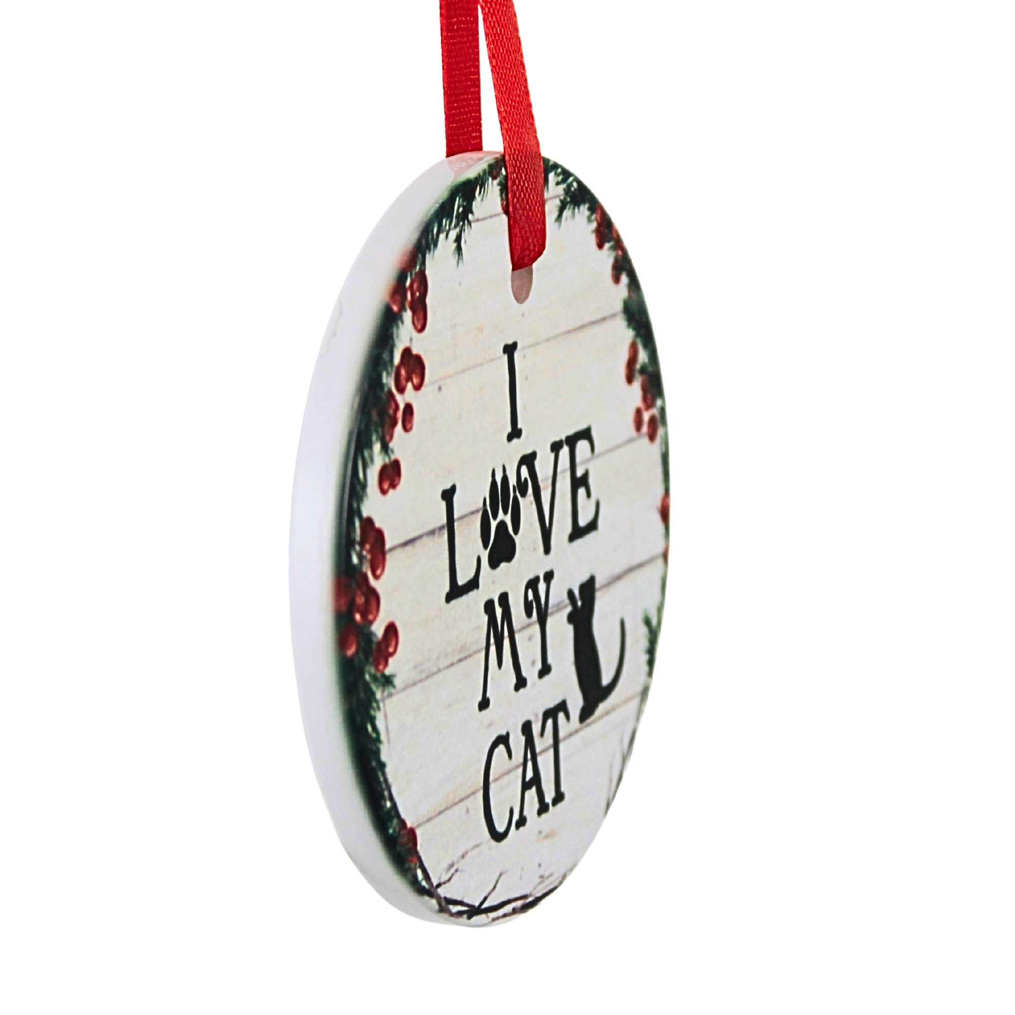 66540 Ceramic "I Love My Cat" Ornament 551229