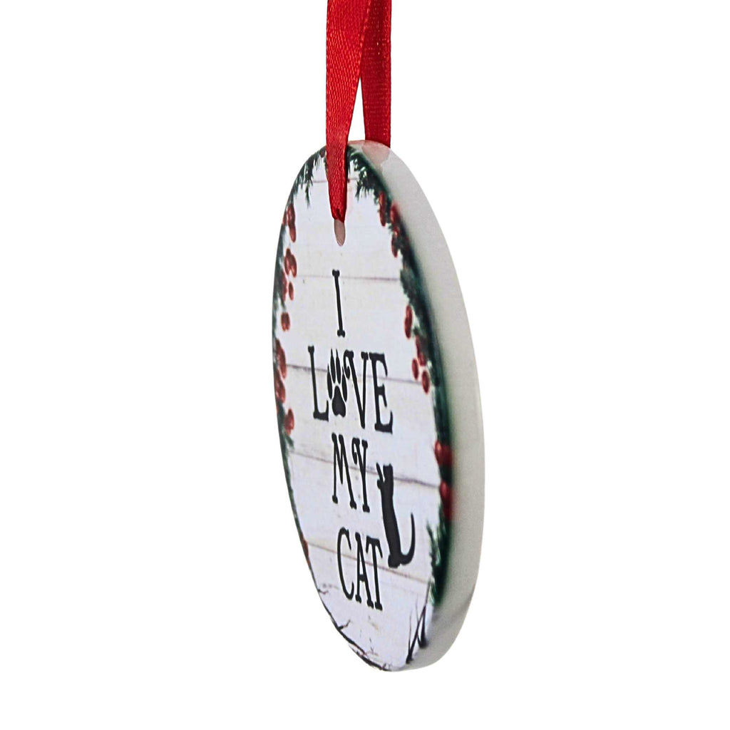 66540 Ceramic "I Love My Cat" Ornament 551229