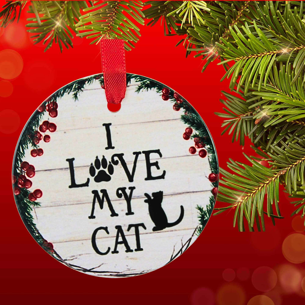 66540 Ceramic "I Love My Cat" Ornament 551229