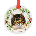 66545 Ceramic Maine Coon Cat Ornament 5516