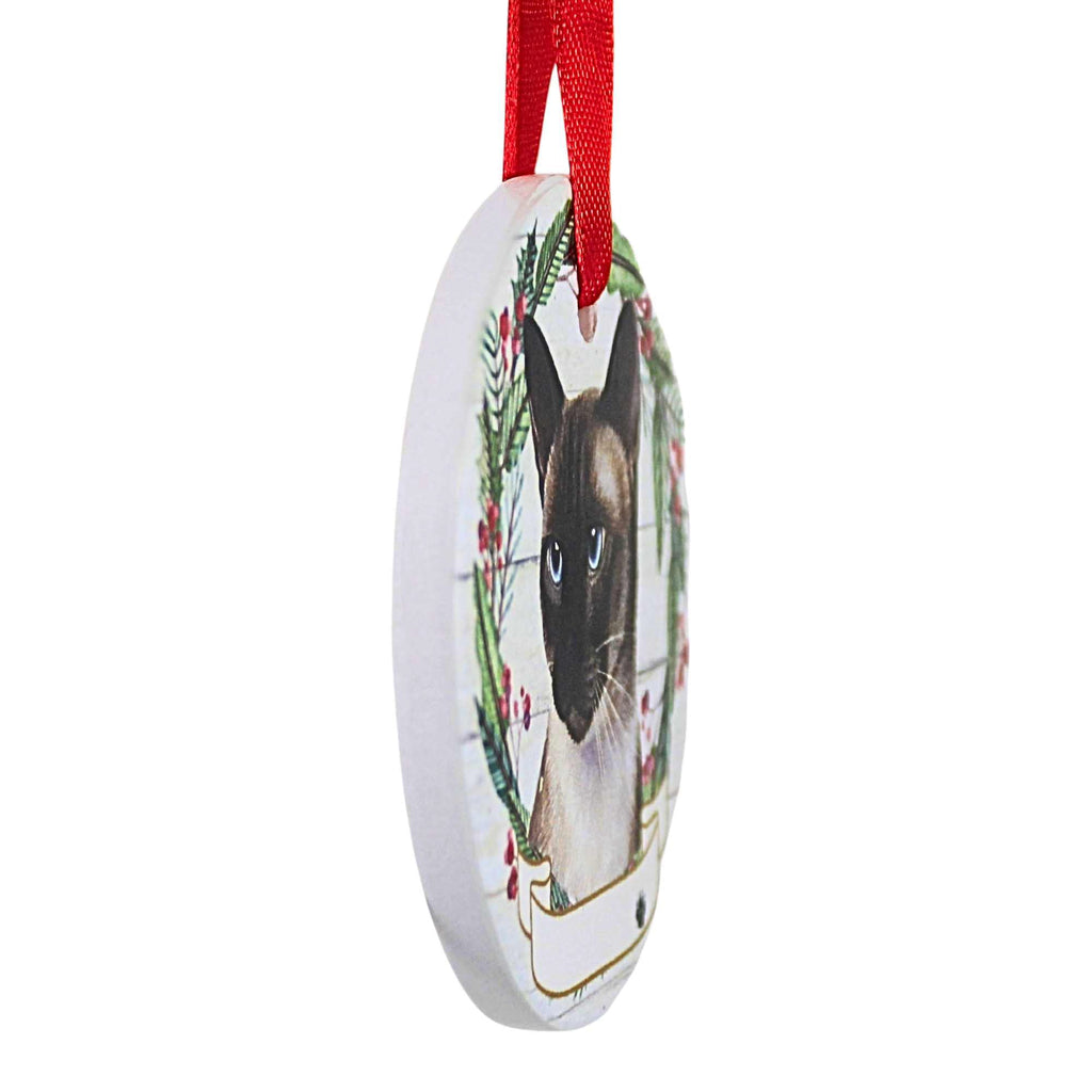 66547 Ceramic Siamese Cat Ornament 5517
