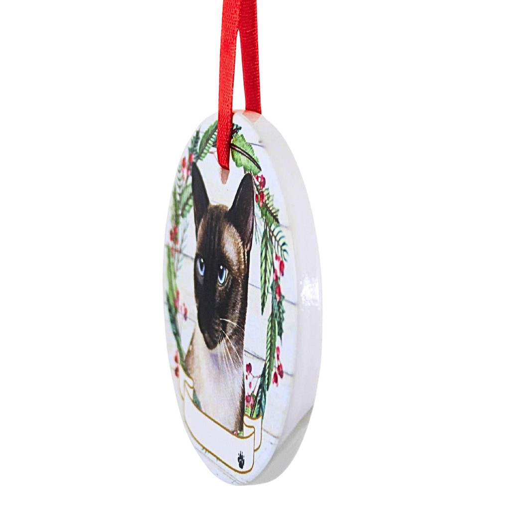 66547 Ceramic Siamese Cat Ornament 5517