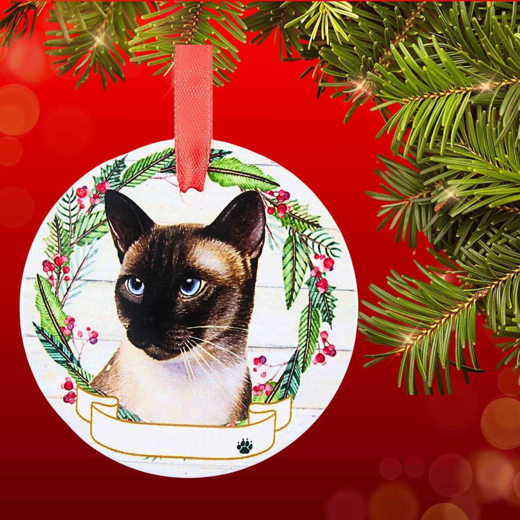 66547 Ceramic Siamese Cat Ornament 5517