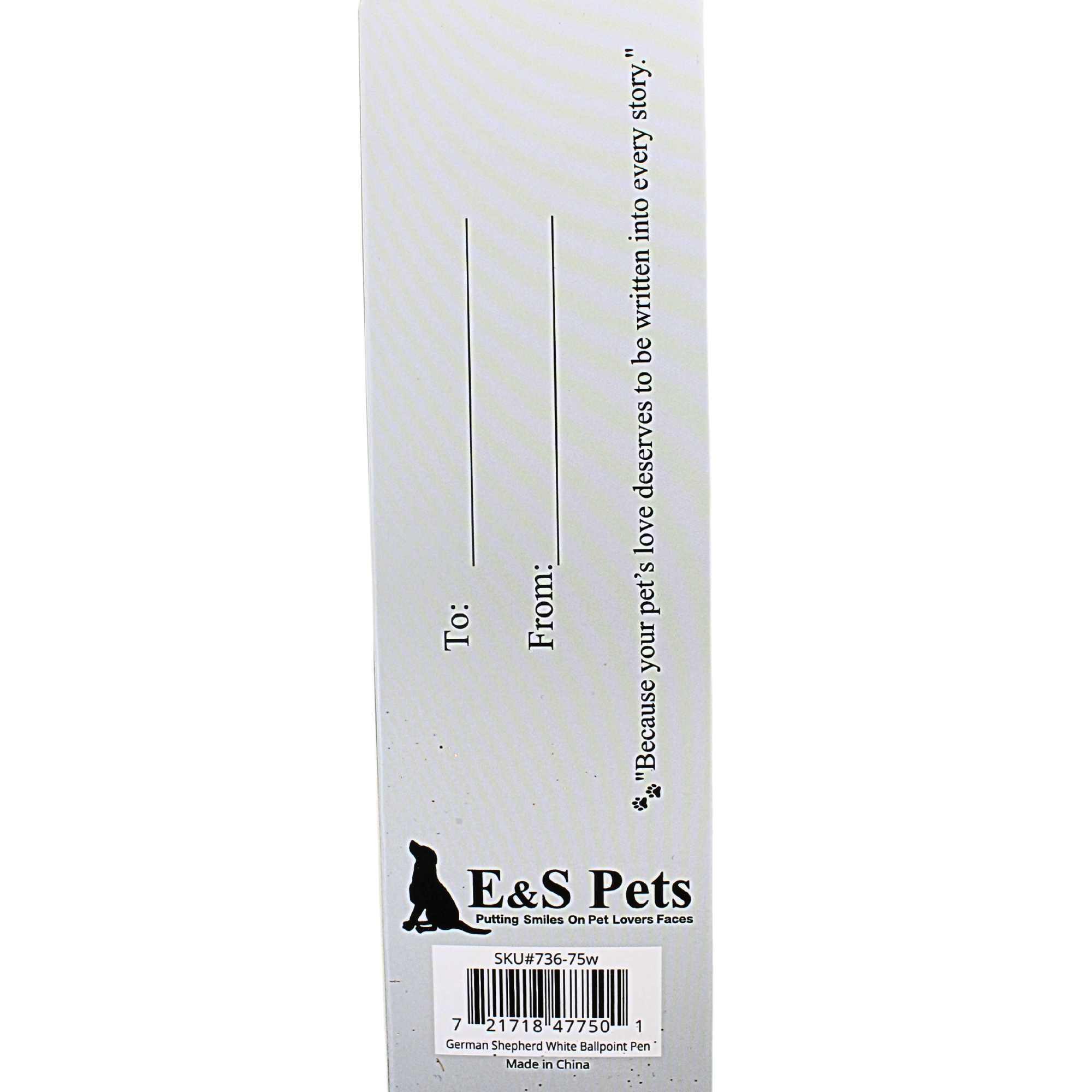 66550 White German Shepherd Ballpoint Pen 73675W