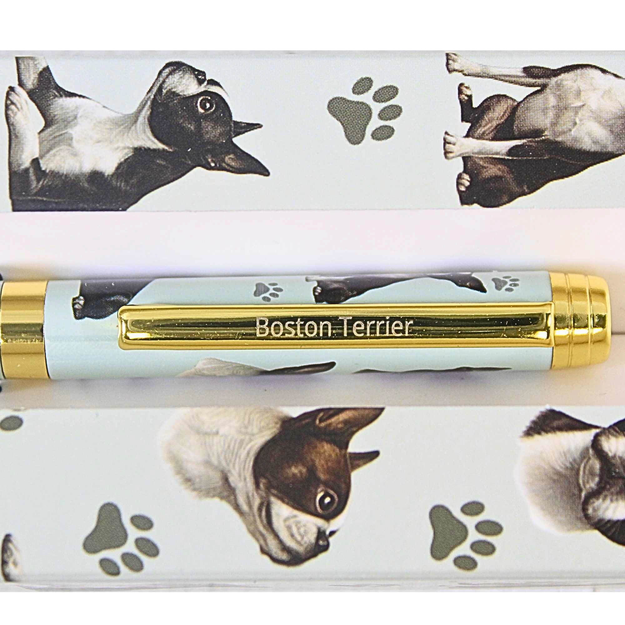 66557 Boston Terrier, Teal Ballpoint Pen 73676