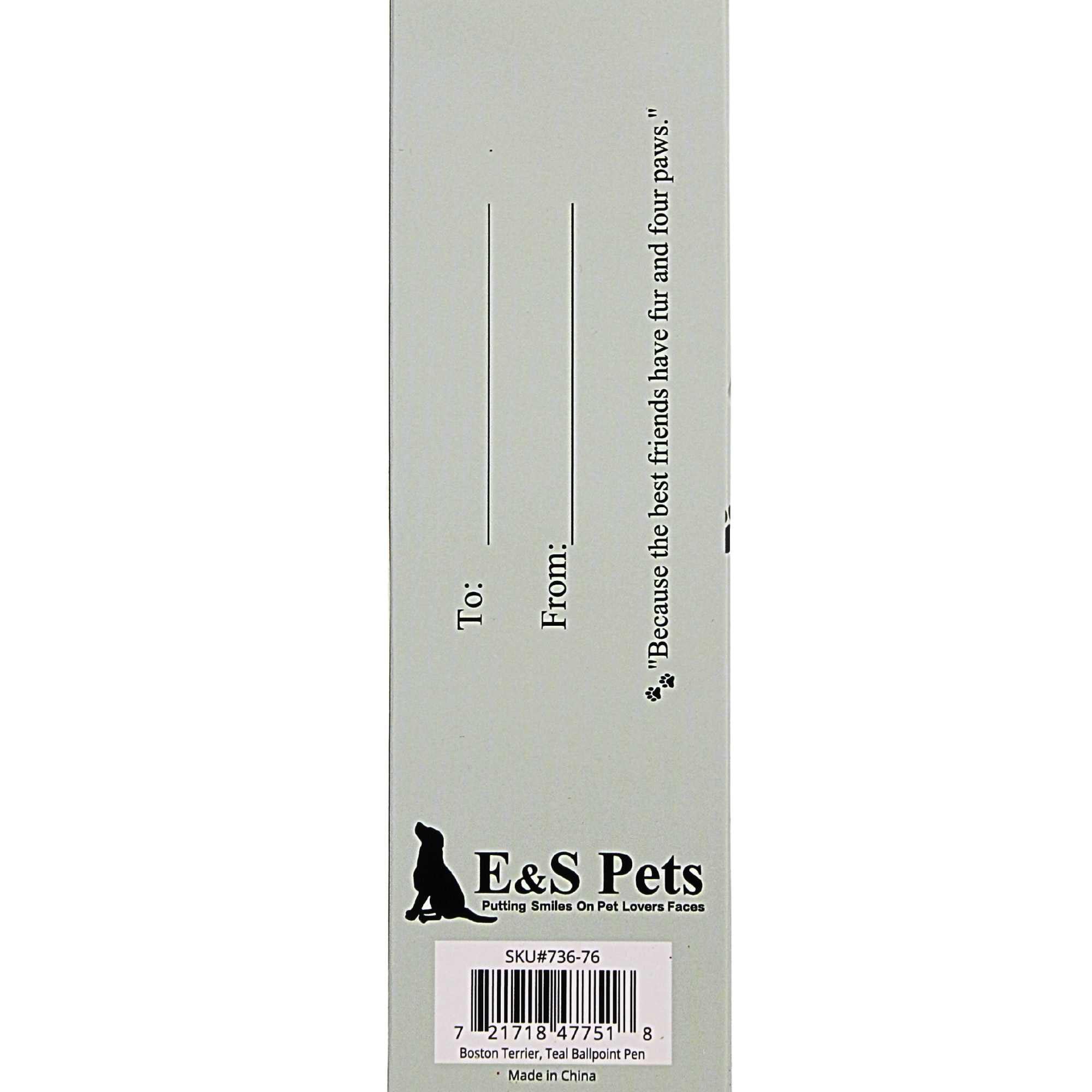 66557 Boston Terrier, Teal Ballpoint Pen 73676