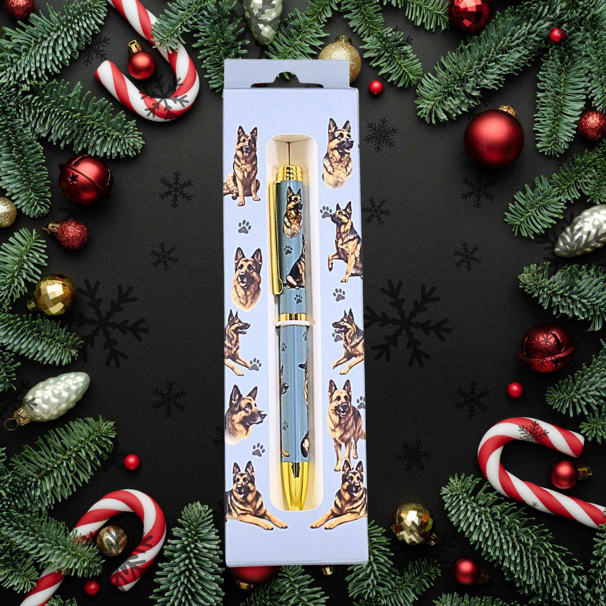 66561 German Shepherd, Light Blue Ballpoint Pen 73675A