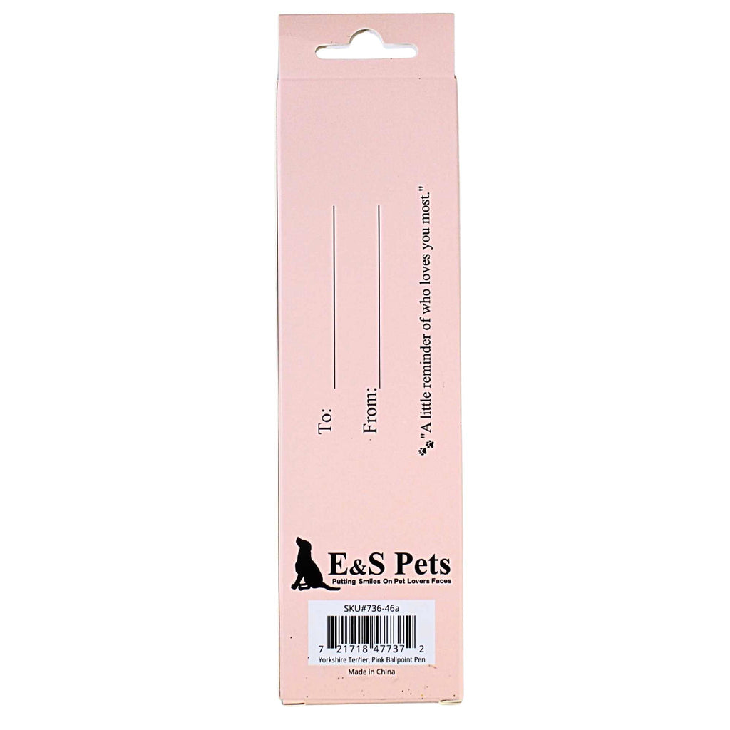 66589 Yorkie, Pink Ballpoint Pen 73646A