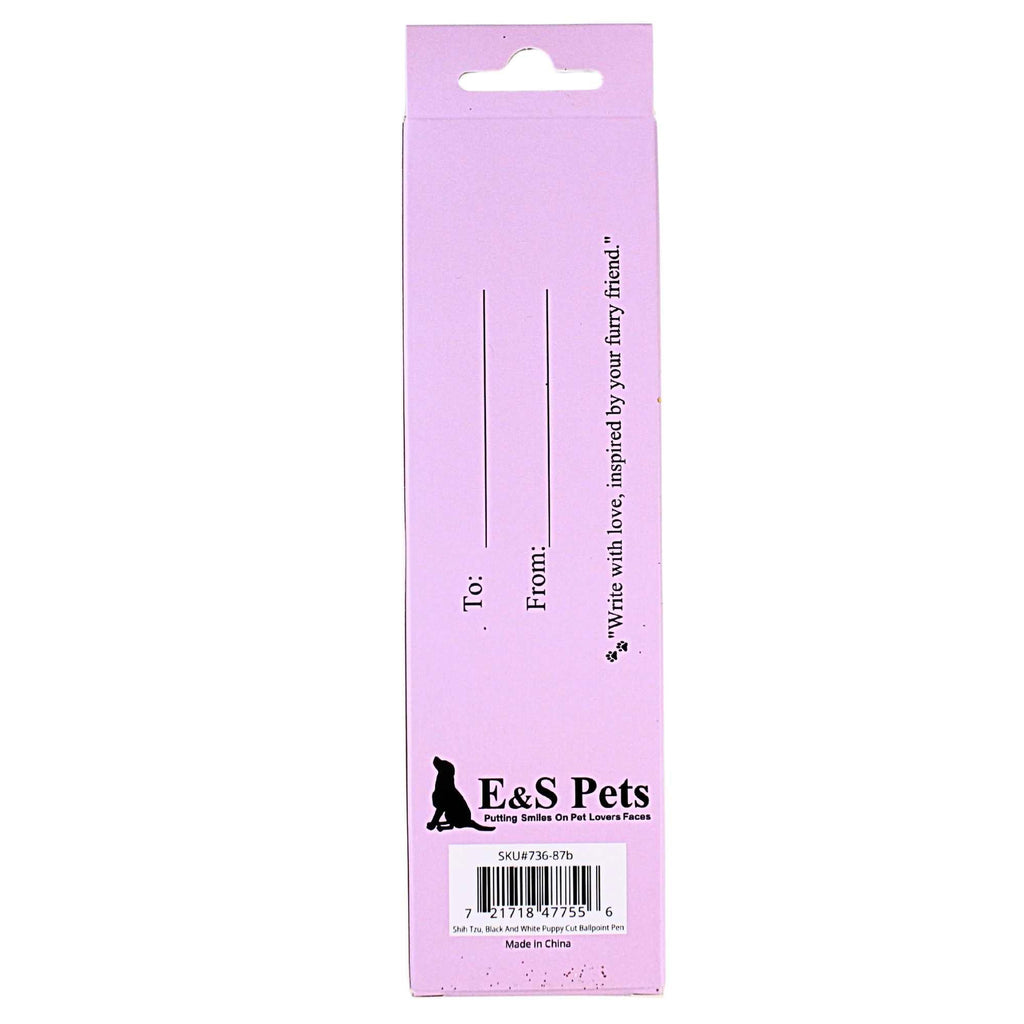 66590 Black And White Shih Tzu Ballpoint Pen 73687B