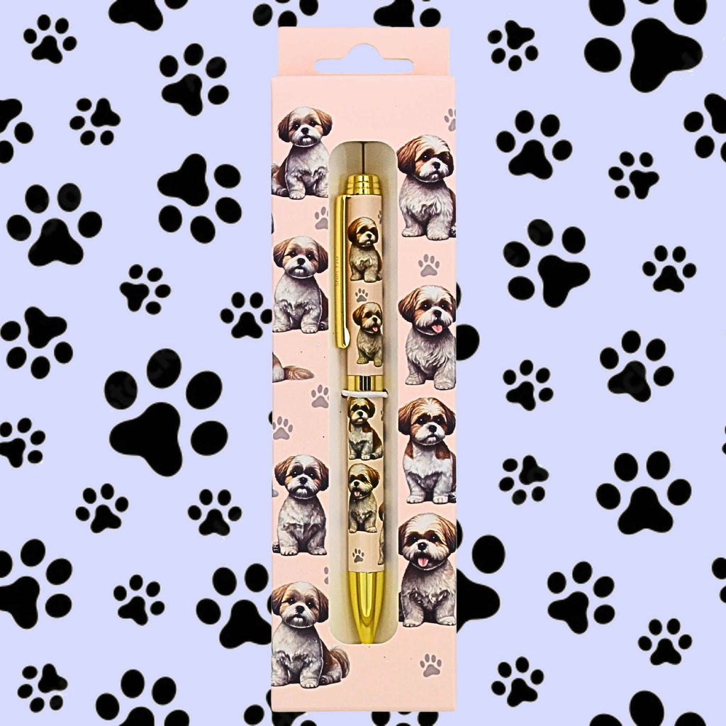 66592 Tan And White Shih Tzu Ballpoint Pen 73687