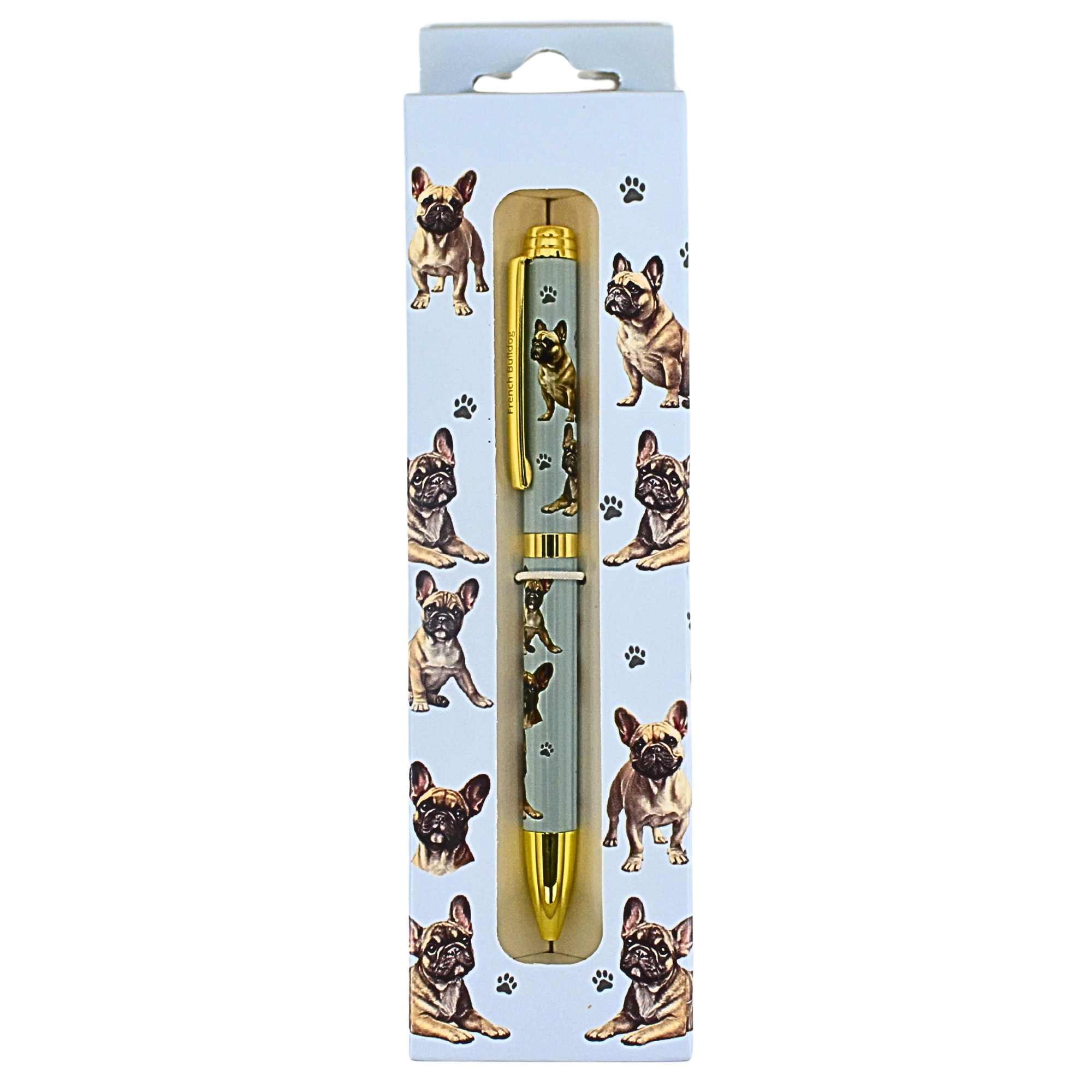 66593 French Bulldog, Teal Ballpoint Pen 73665