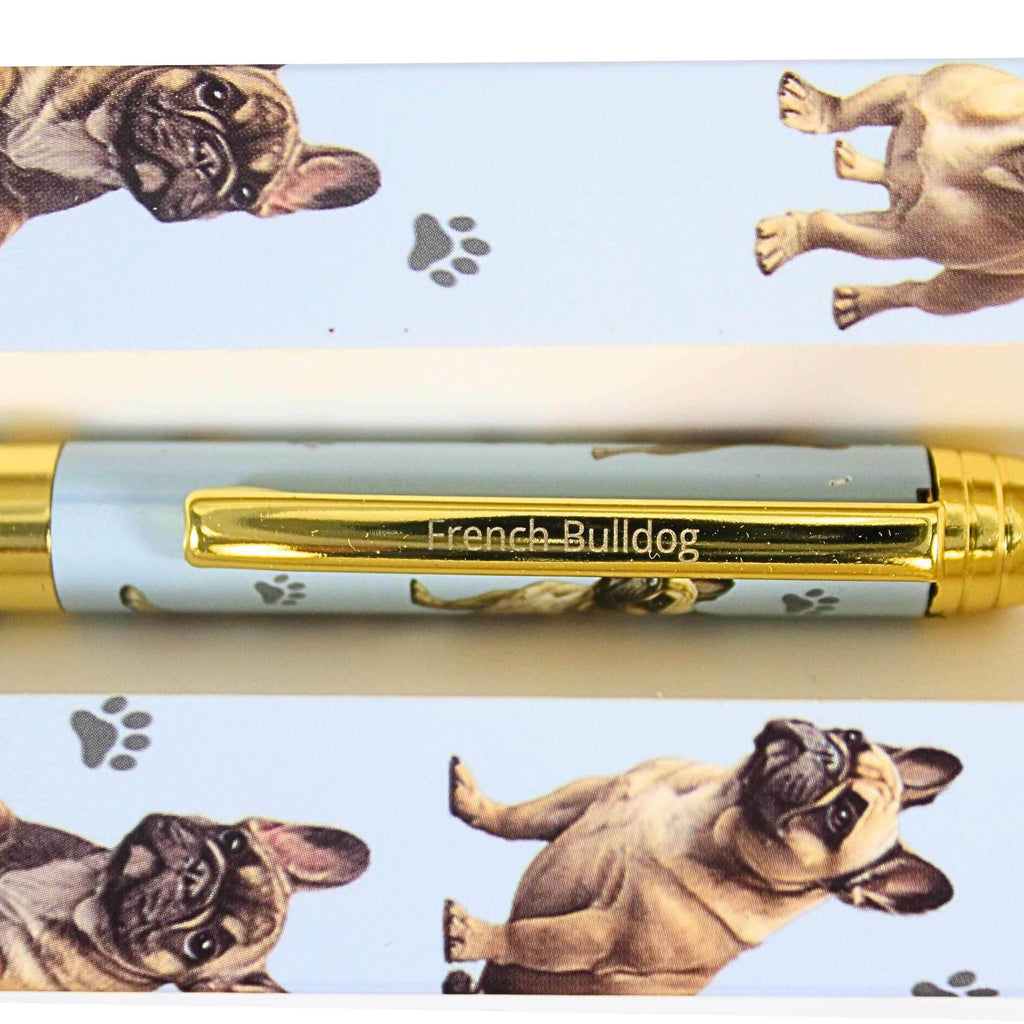 66593 French Bulldog, Teal Ballpoint Pen 73665