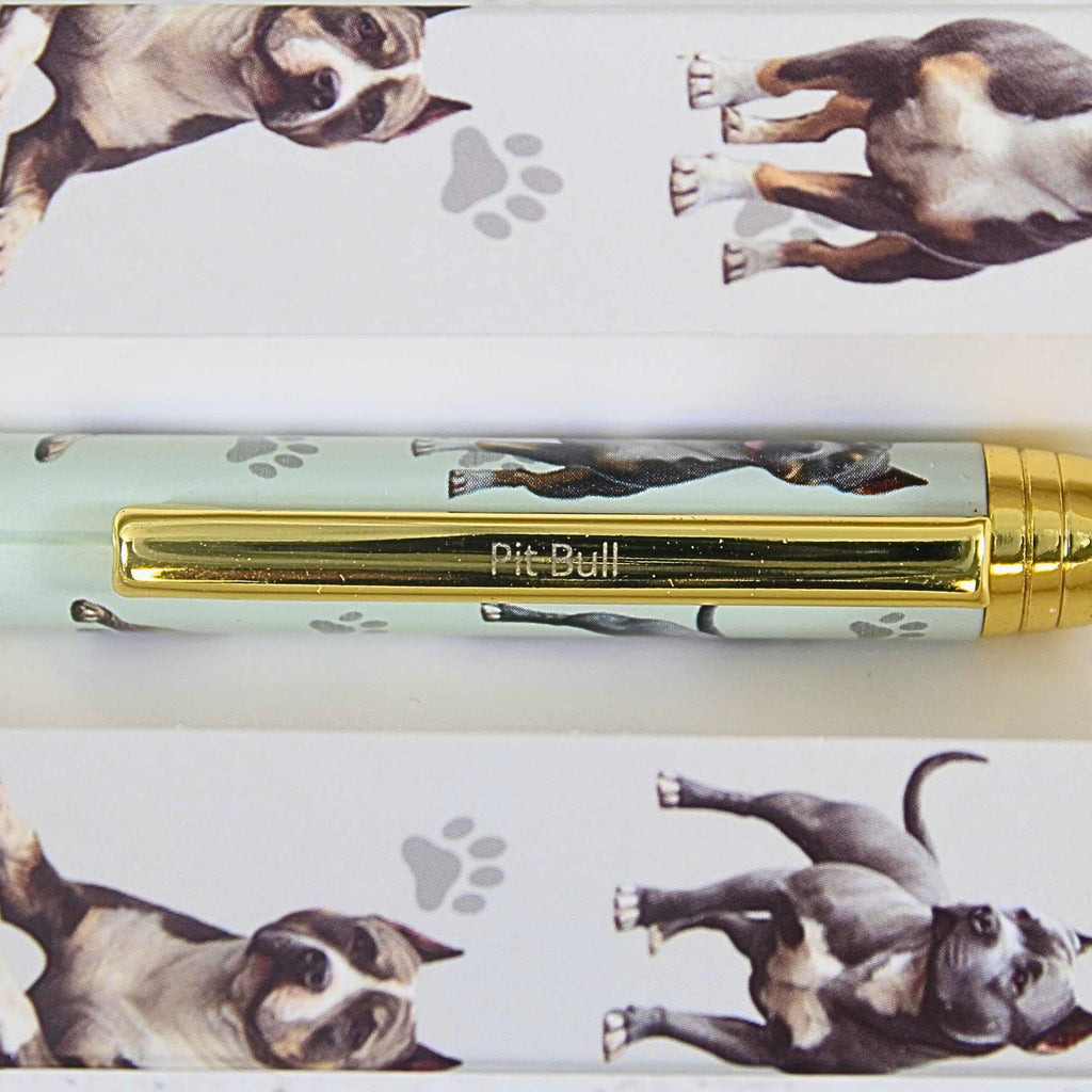 66597 Brindle And White Pit Bull Ballpoint Pen 73626