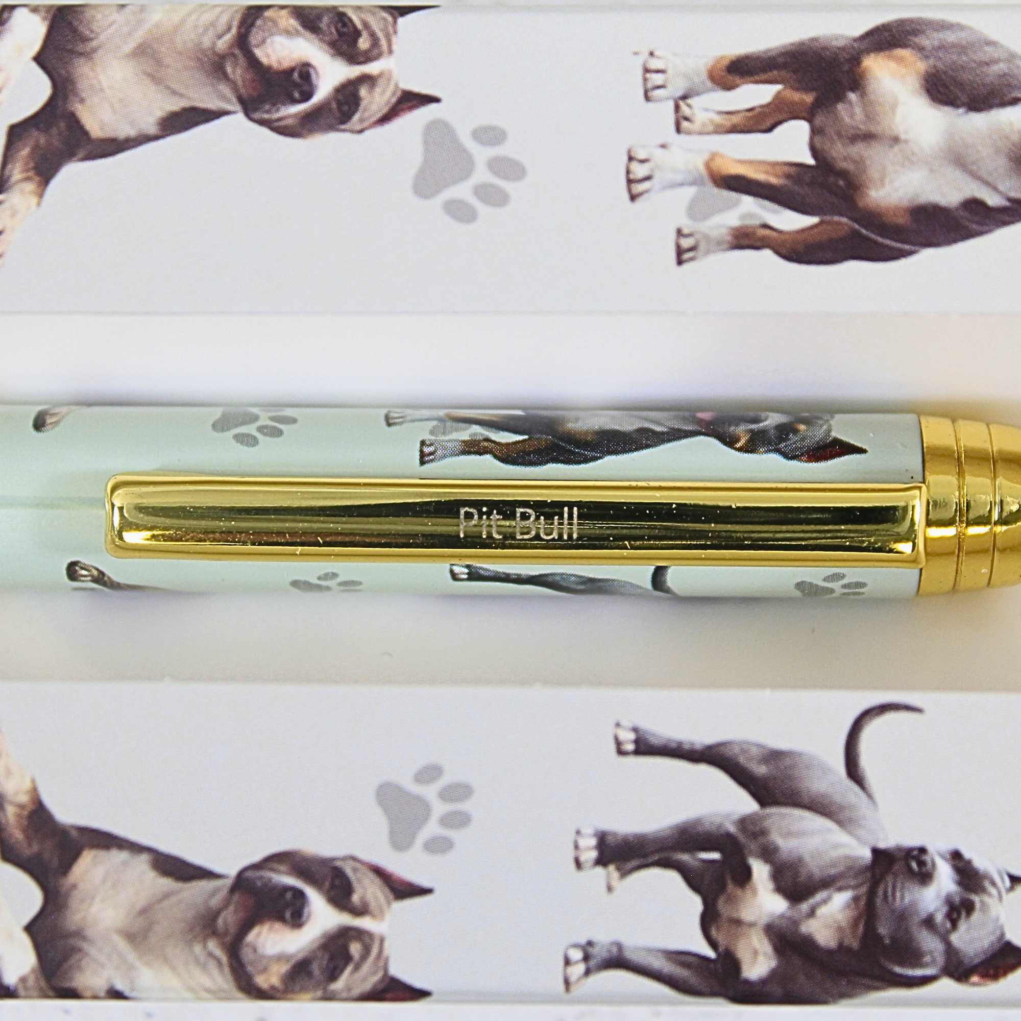 66597 Brindle And White Pit Bull Ballpoint Pen 73626