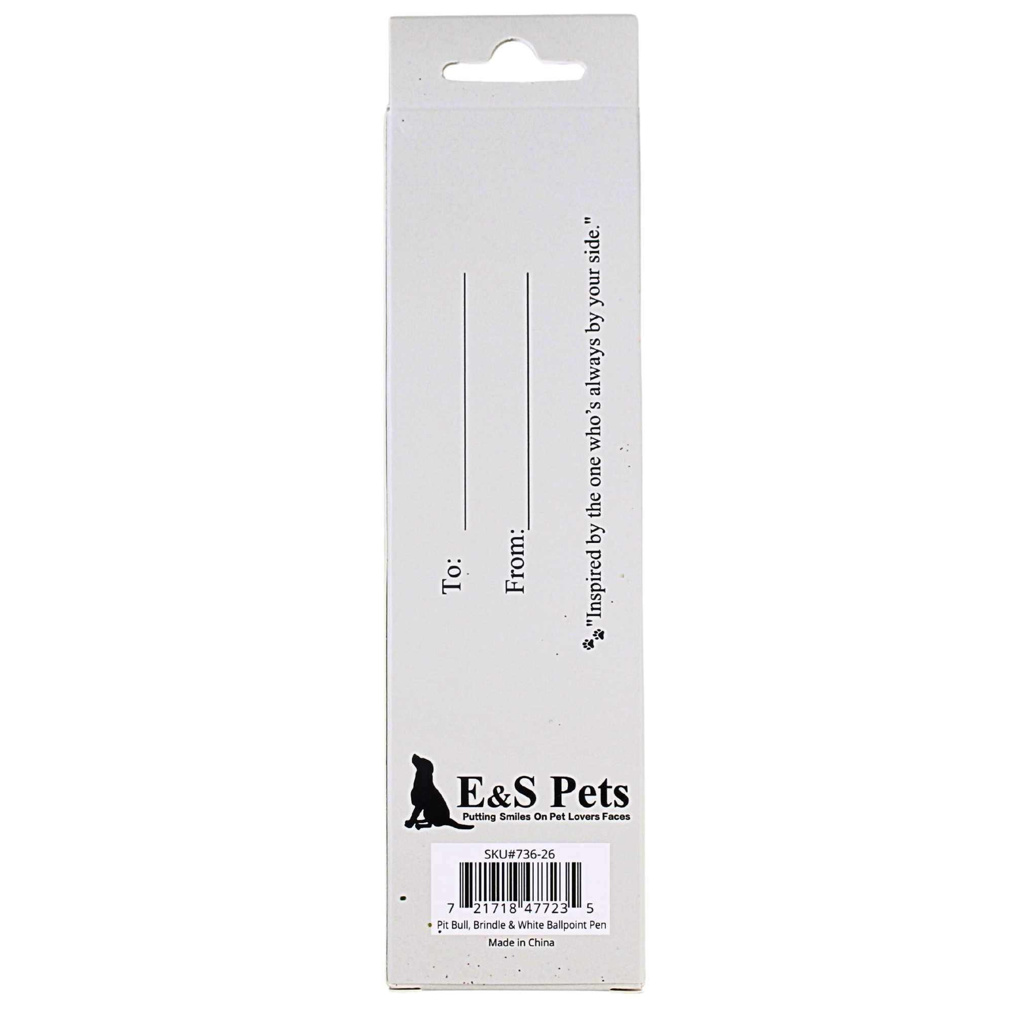 66597 Brindle And White Pit Bull Ballpoint Pen 73626
