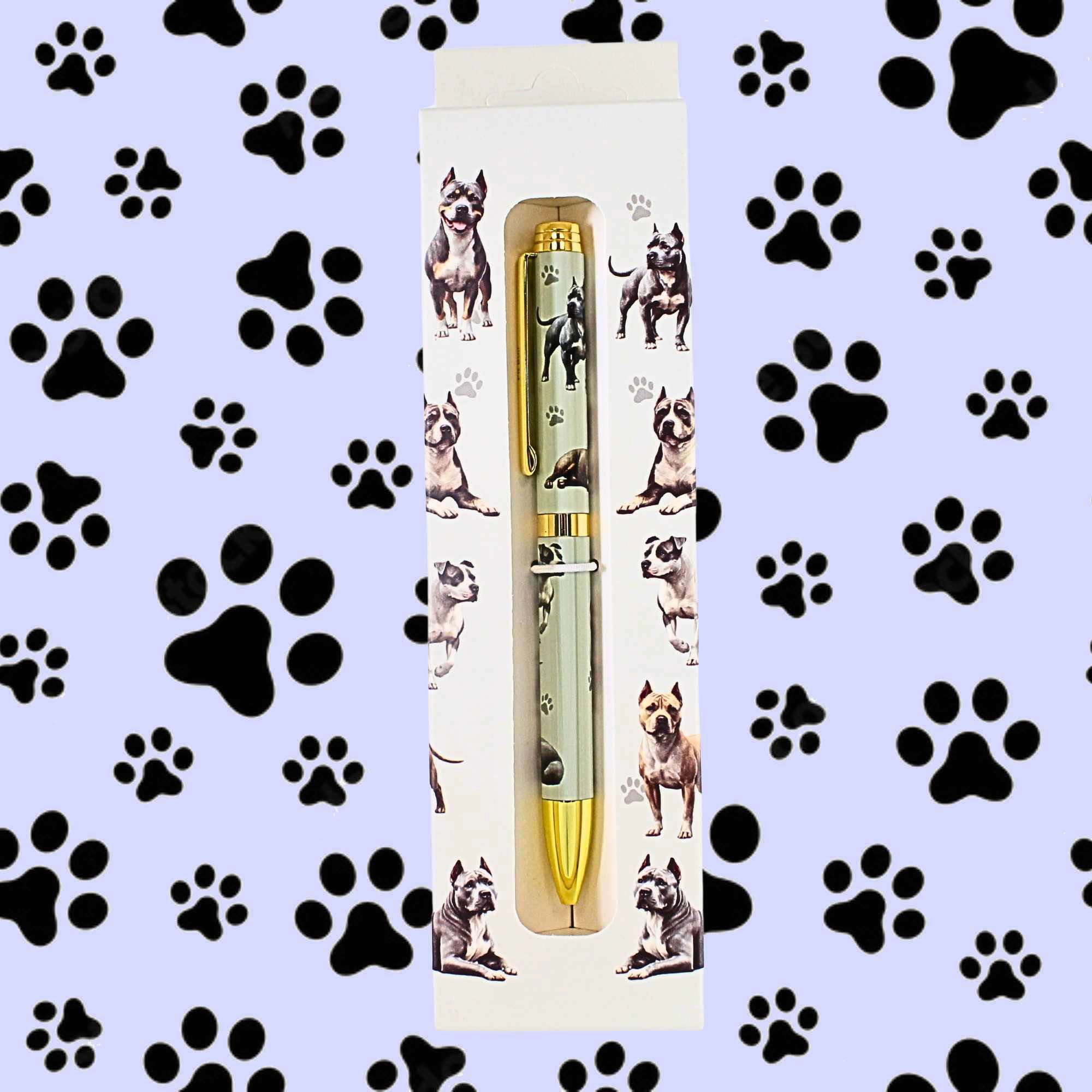 66597 Brindle And White Pit Bull Ballpoint Pen 73626