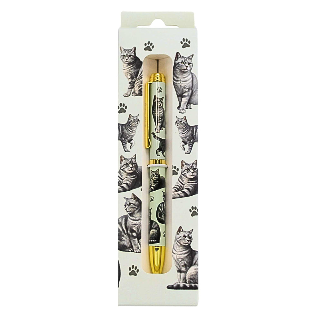 66601 Silver Tabby Cat Ballpoint Pen 7379