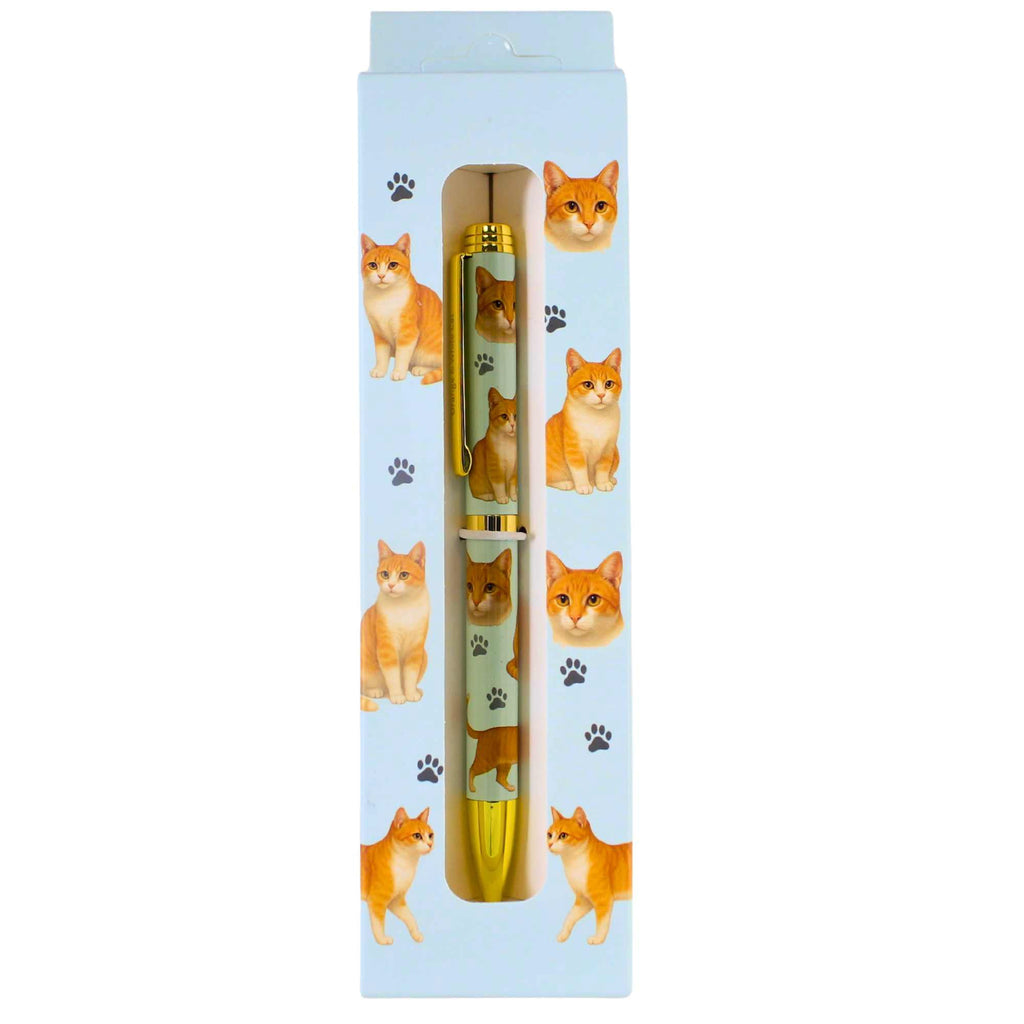 66602 Orange And White Cat Ballpoint Pen 73713