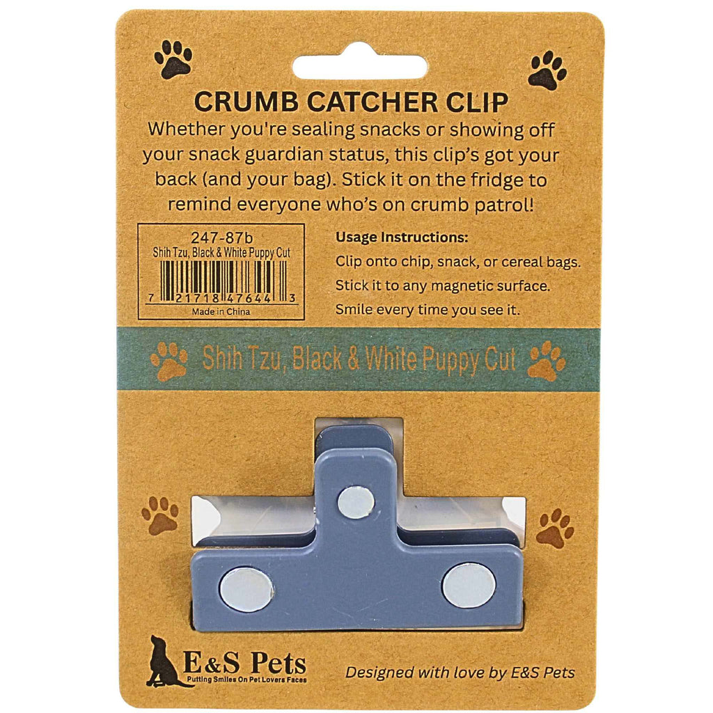 66686 Shih Tzu Black & White Puppy Chip Clip 24787B