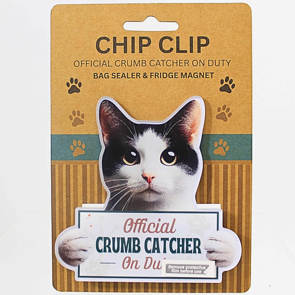 66697 Black  & White Cat Chip Clip 2493
