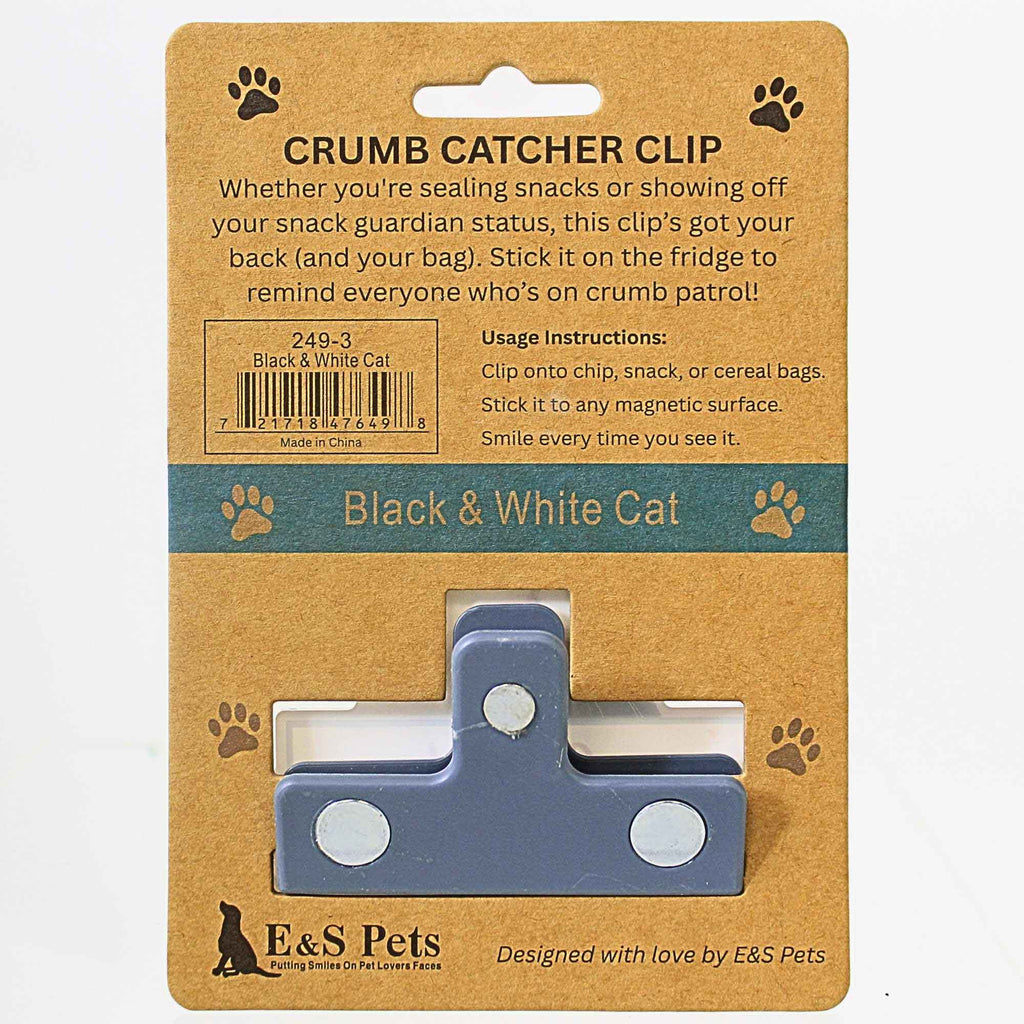 66697 Black  & White Cat Chip Clip 2493