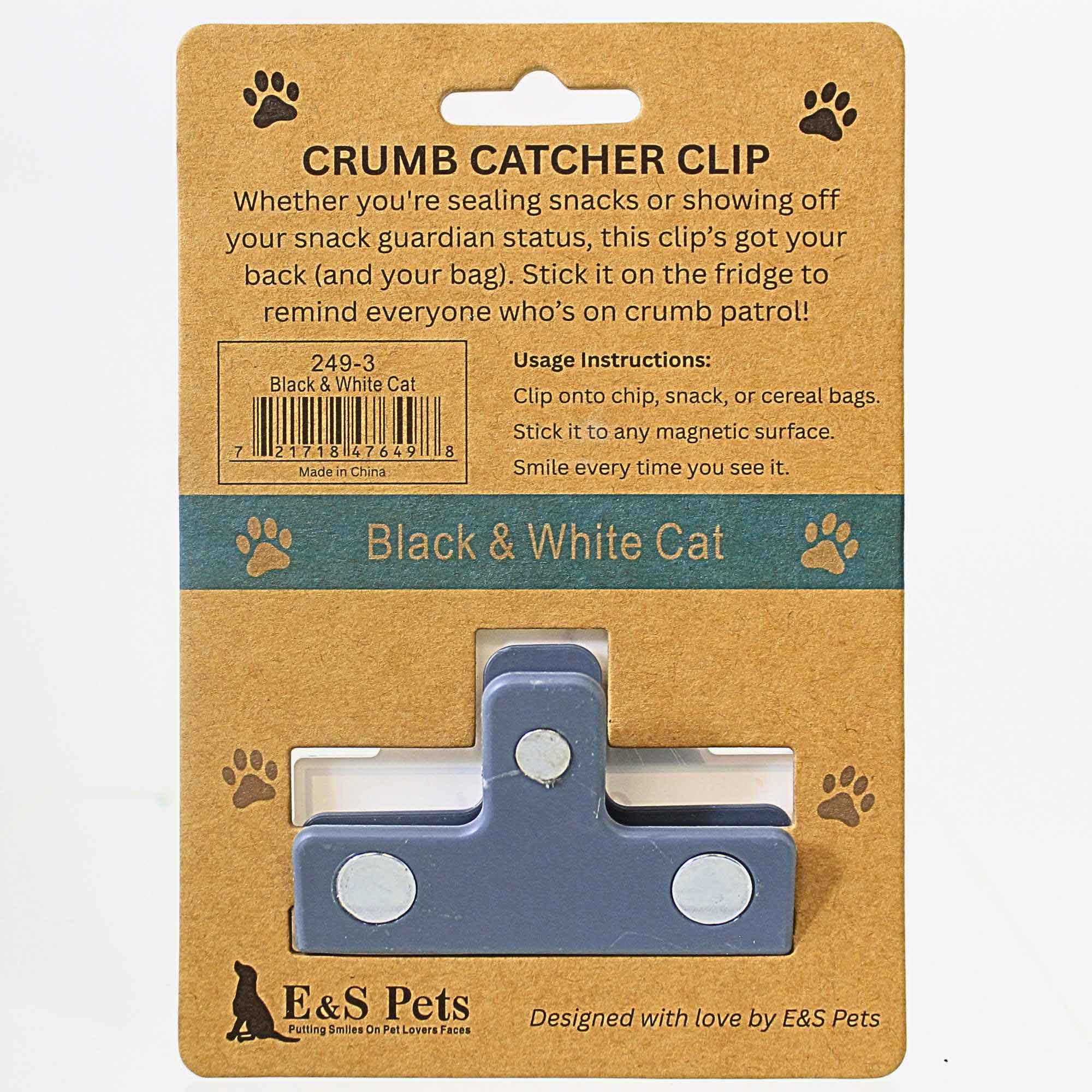 66697 Black  & White Cat Chip Clip 2493