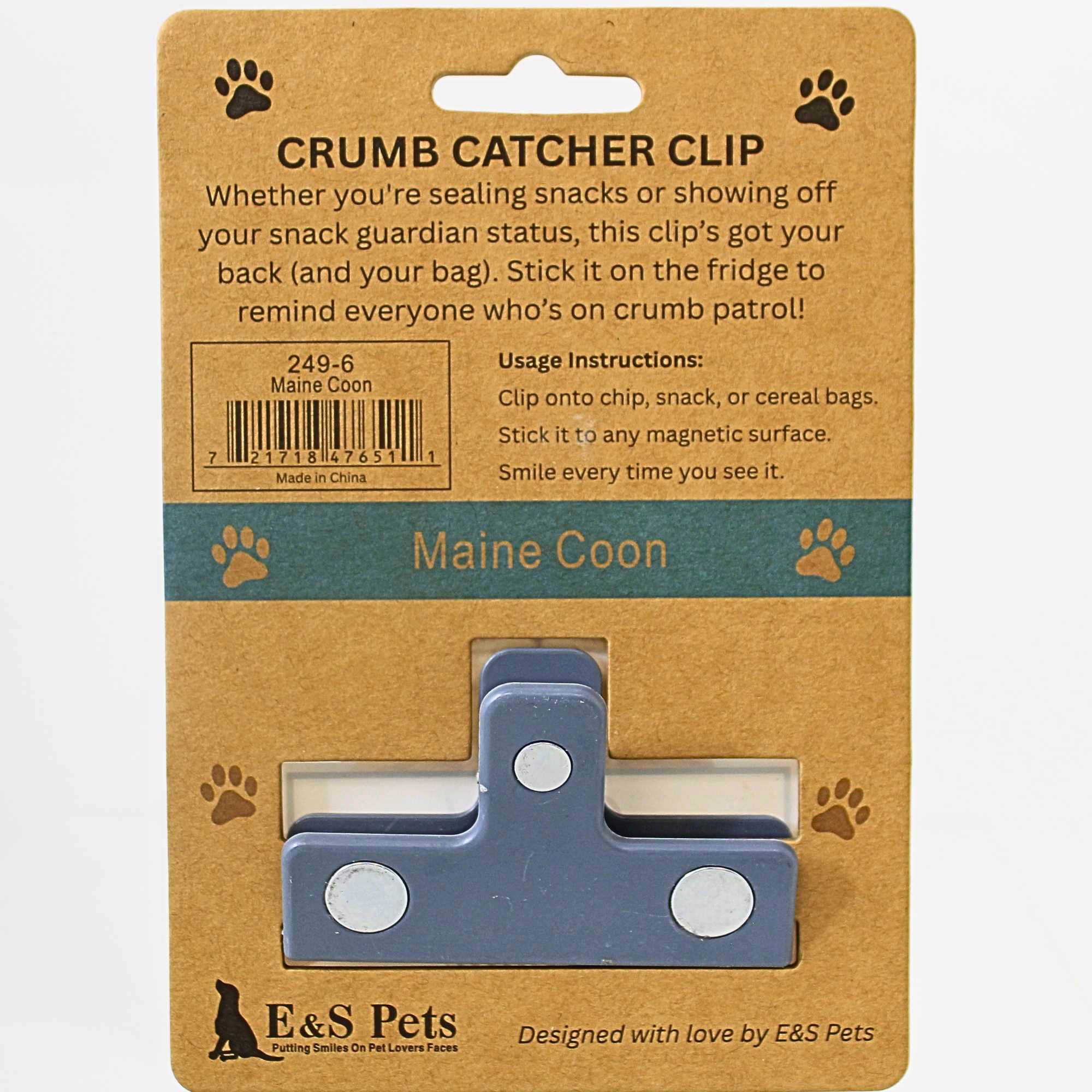 66698 Maine Coon Cat Chip Clip 2496