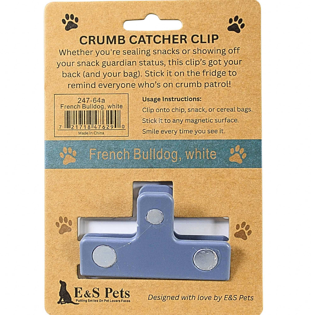 66764 White French Bulldog Chip Clip 24764A