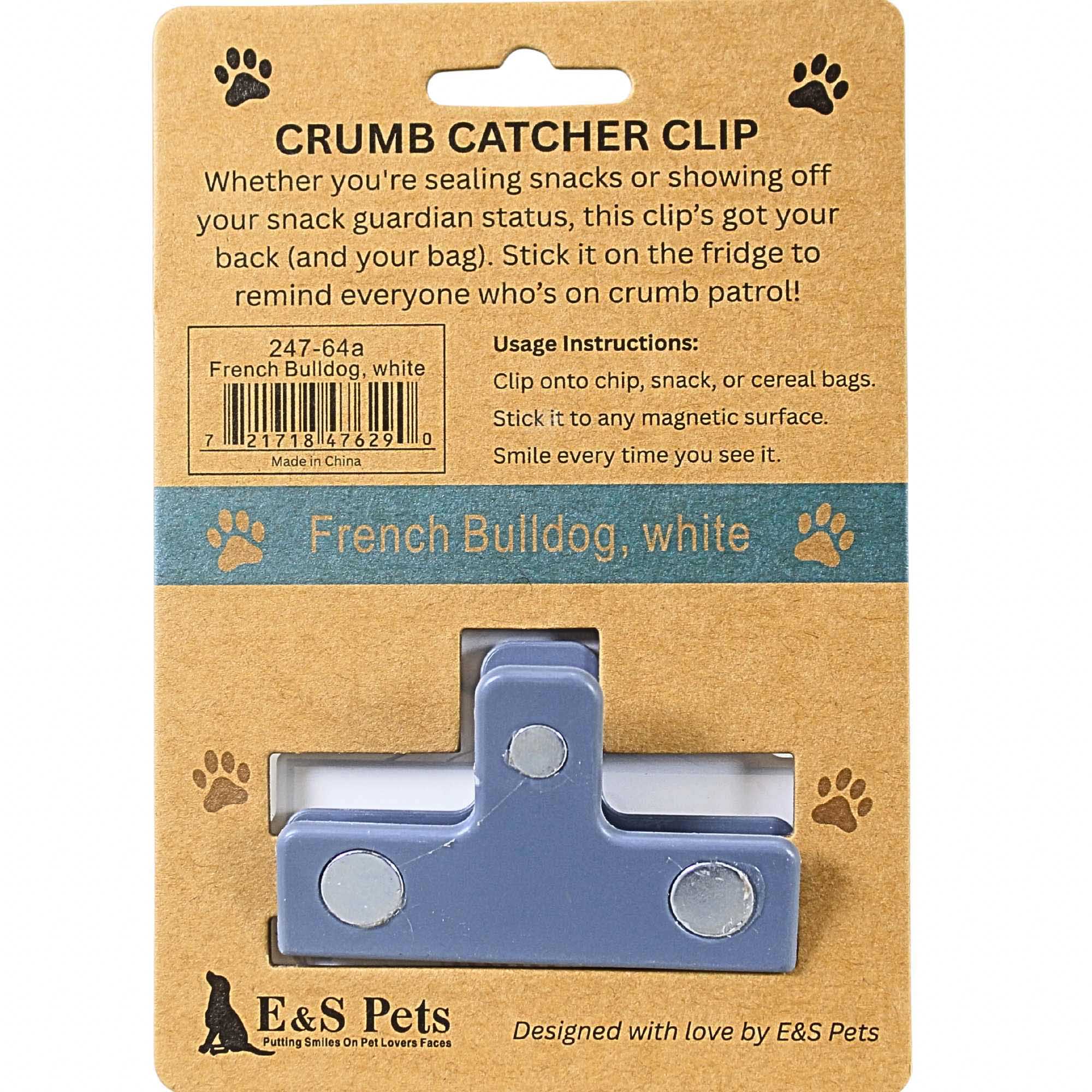 66764 White French Bulldog Chip Clip 24764A