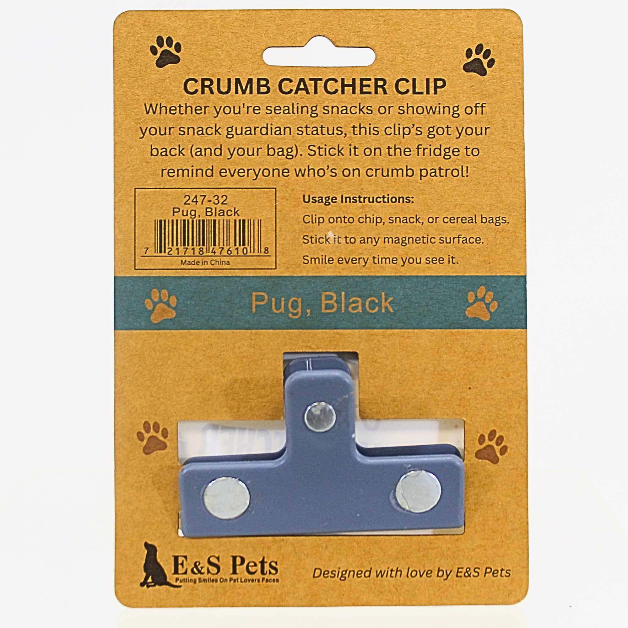 66780 Black Pug Chip Clip 24732